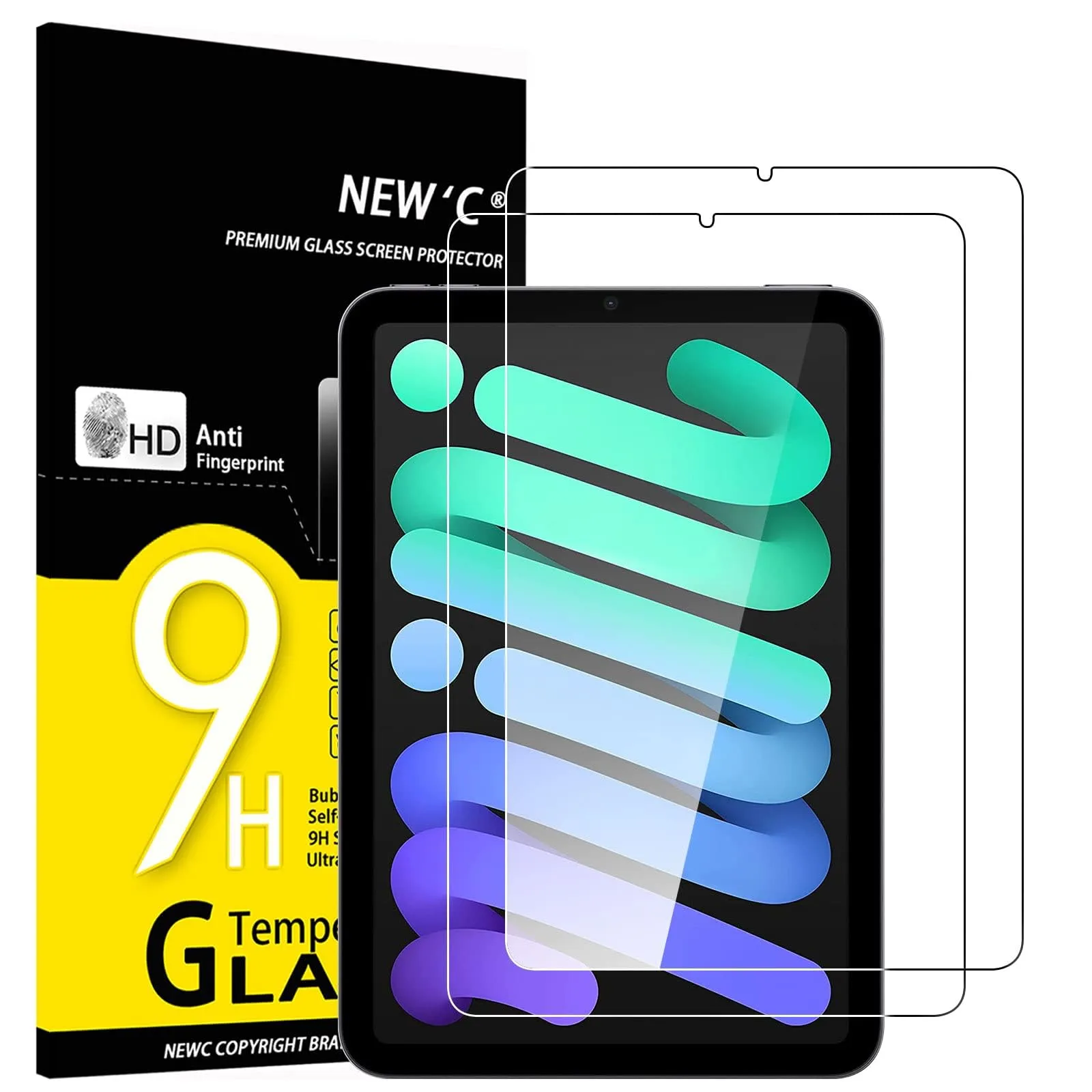 NEW'C Pellicola in Vetro Temperato per iPad mini 7 (A17 Pro) e iPad mini 6, 8,3 Pollici - immagine 1