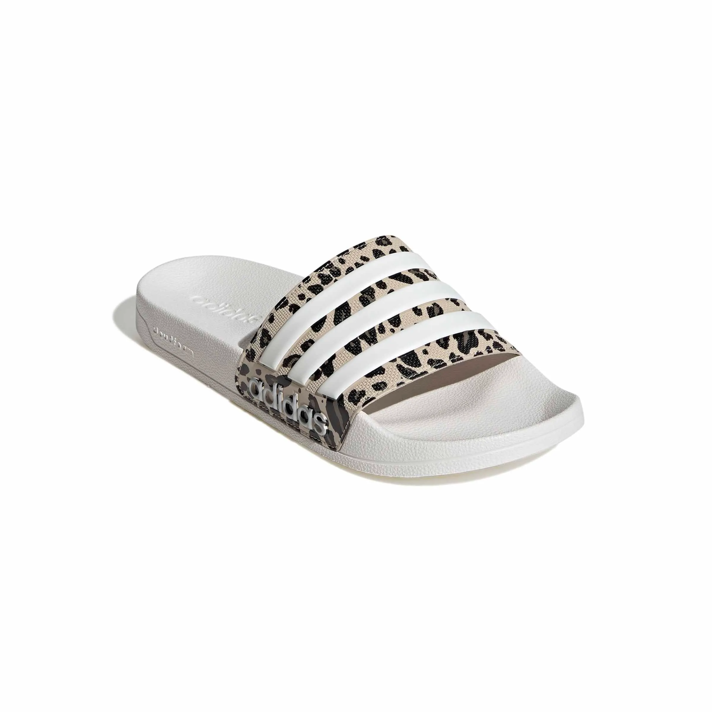 adidas Adilette Shower Slides Sandal - Crystal Linen/Core White/Khaki Six, 42 EU - immagine 3