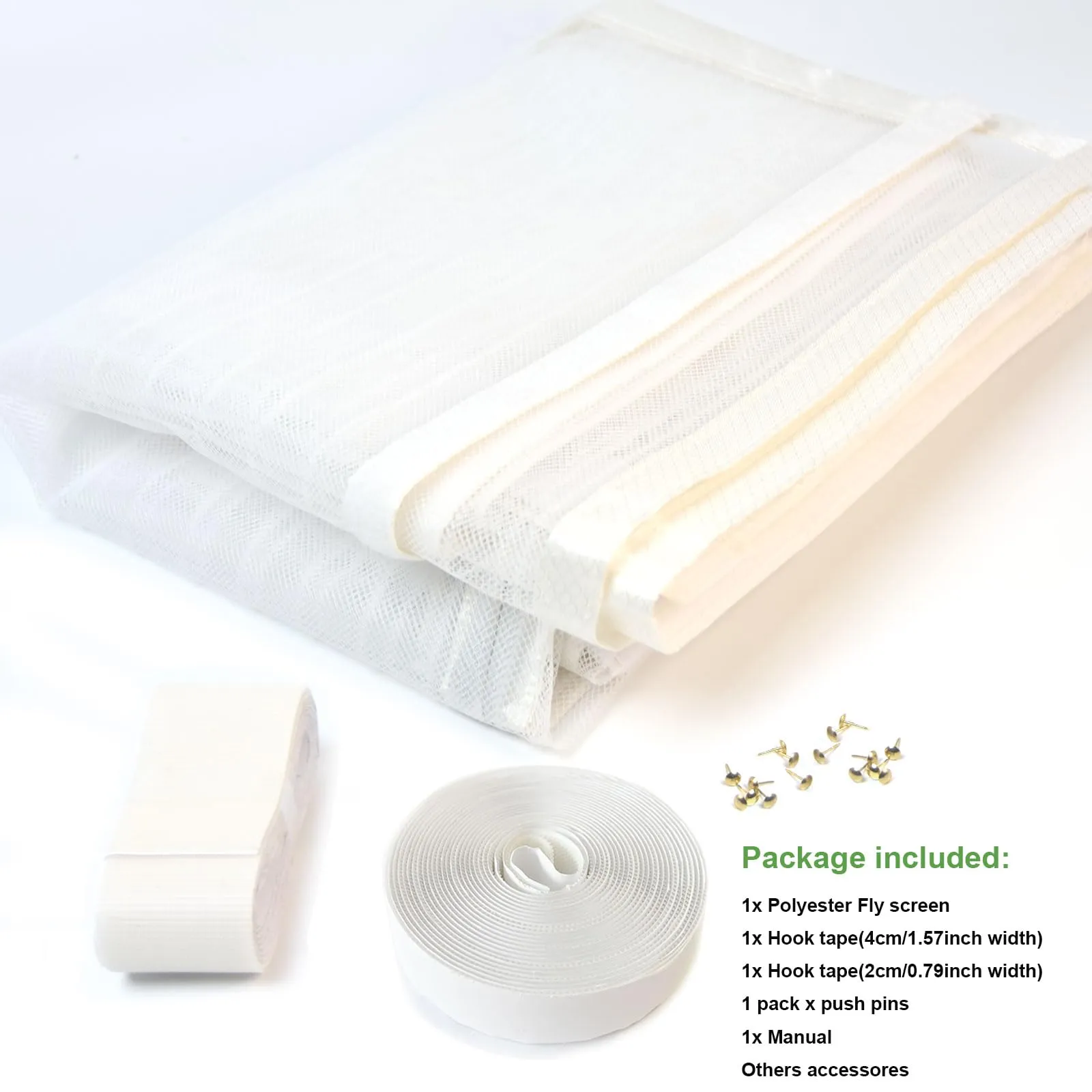 Risareyi Zanzariera Magnetica per Porte, 85x265cm, Bianco, Rete Fine - immagine 7