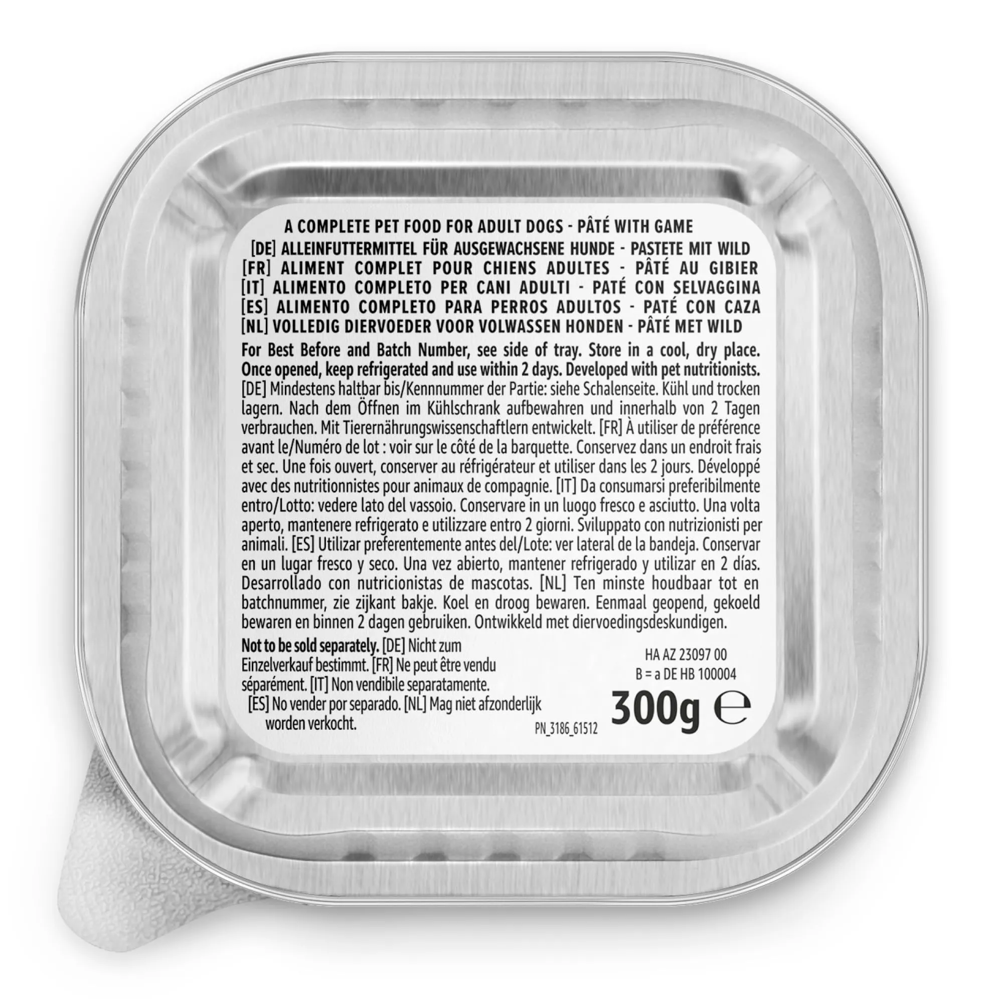 by Amazon Cibo Umido per Cani Paté di Selvaggina, 300g, Confezione da 10 - immagine 8
