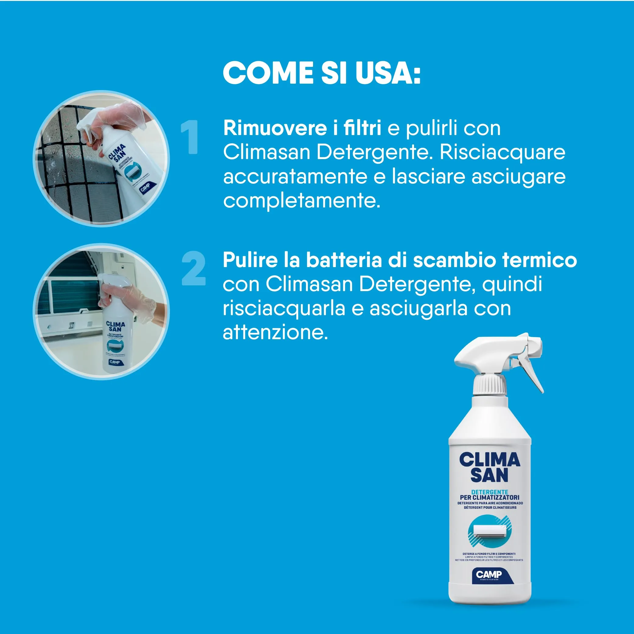 CAMP Climasan Igienizzante per Climatizzatore, 6x400 ml - immagine 4