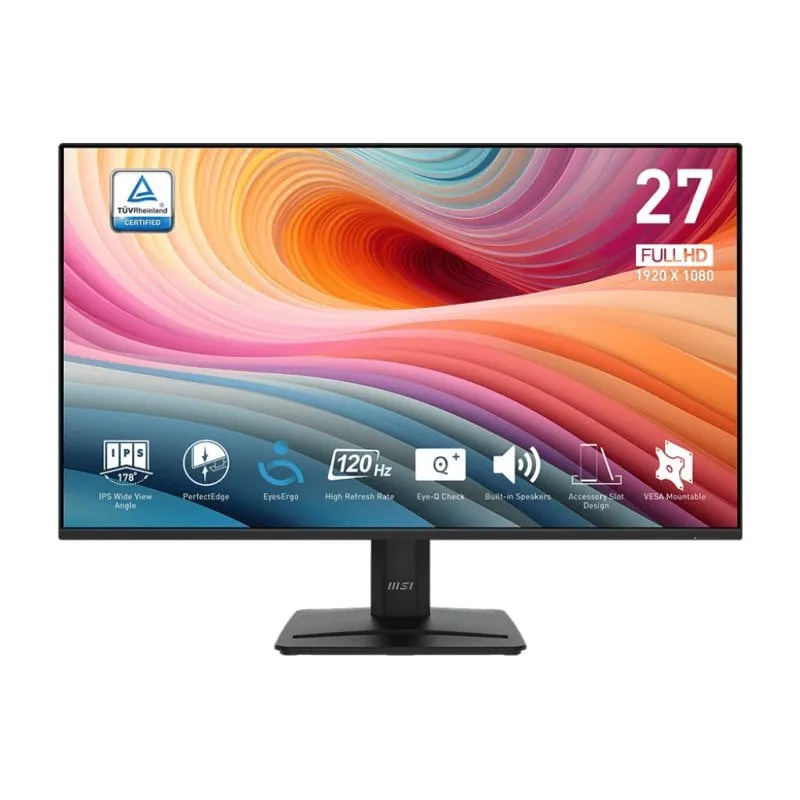 MSI PRO MP275 E2 27" FHD IPS Monitor, 120 Hz, HDMI 2.0, DP 1.2a, VGA - immagine 1