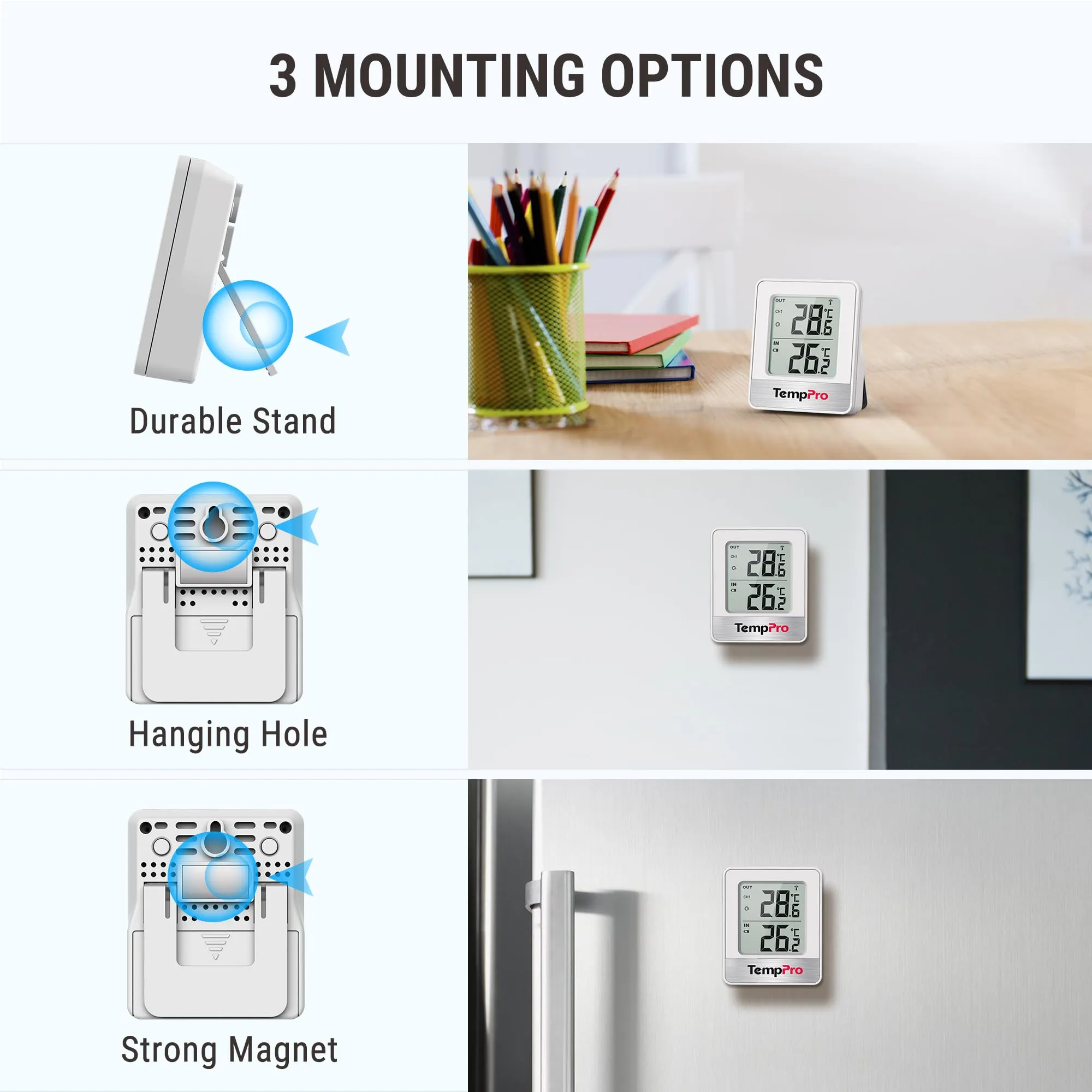 TempPro TP200C Termometro Ambiente Interno Esterno Wireless - immagine 8