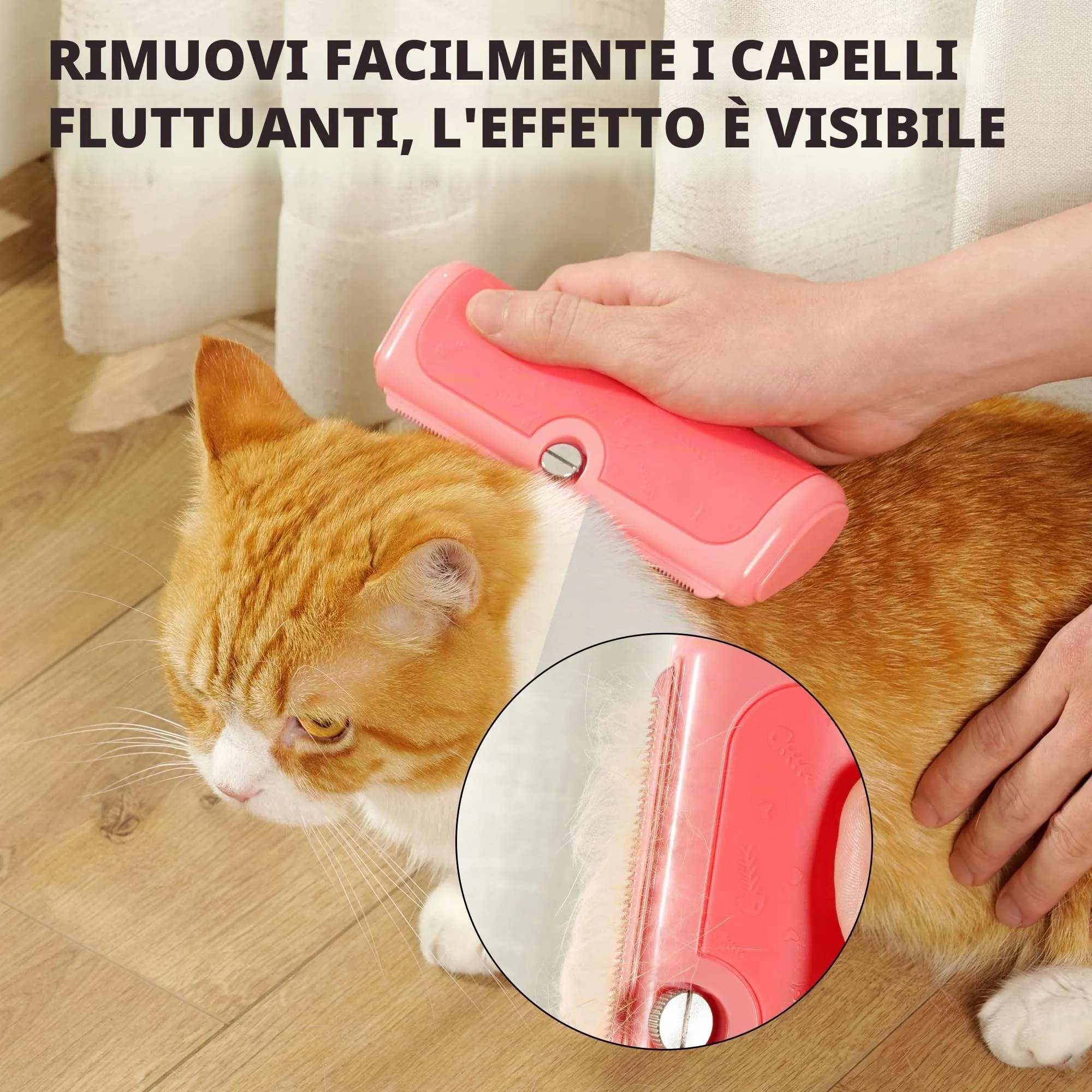 PetPog Slanatore per Gatti e Cani a Pelo Corto e Medio, Rosa - immagine 3