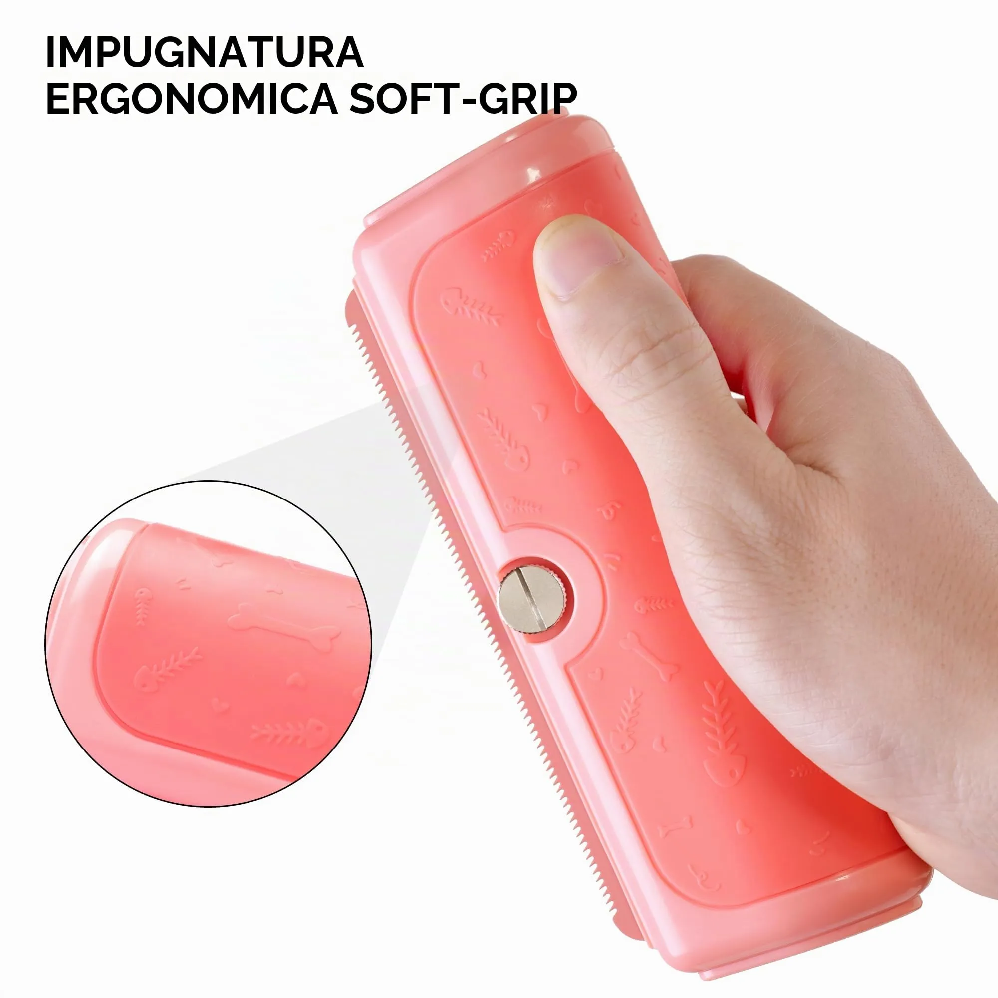 PetPog Slanatore per Gatti e Cani a Pelo Corto e Medio, Rosa - immagine 5