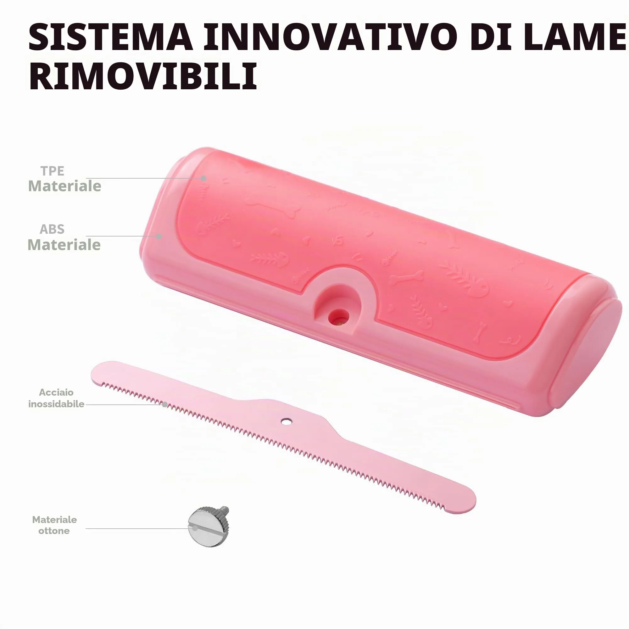PetPog Slanatore per Gatti e Cani a Pelo Corto e Medio, Rosa - immagine 7