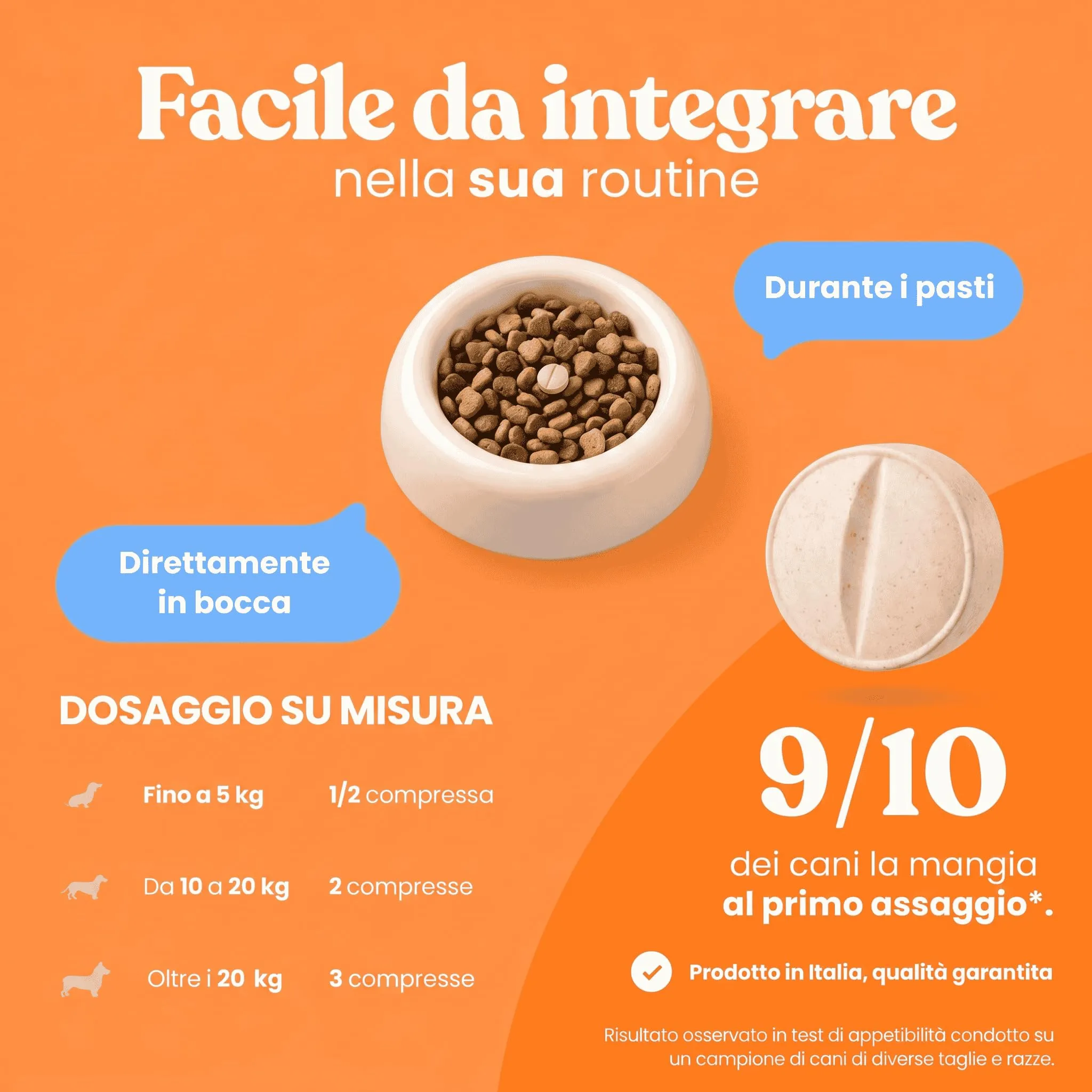 Bau Integratore Articolazioni per Cuccioli di Cani con Glucosamina, Condroitina, Collagene, Calcio e Vitamina D3, 60cps - immagine 8