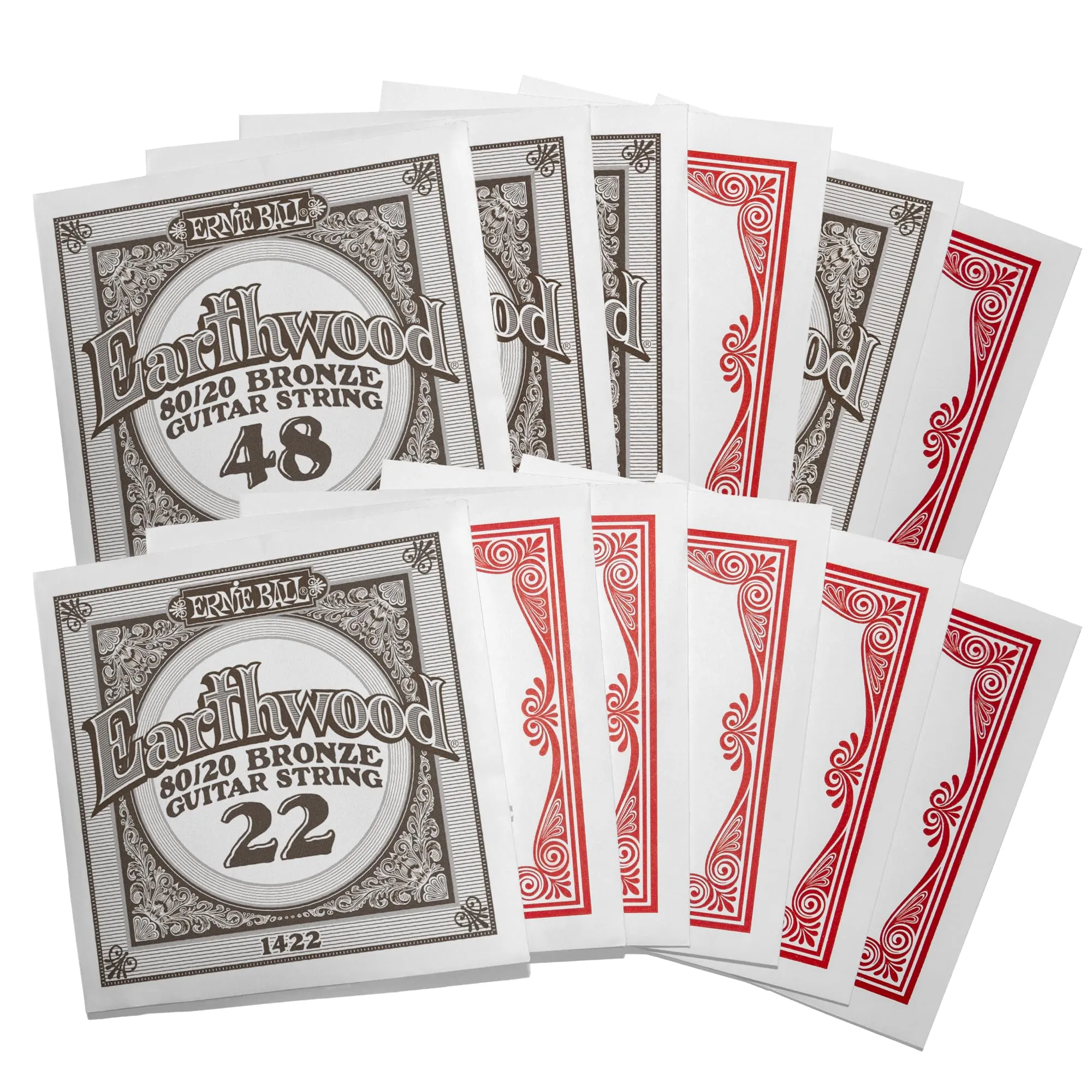 Ernie Ball Earthwood 12-String Custom Light 80/20 Bronze Acoustic Guitar Strings, 10-48 Gauge - immagine 3