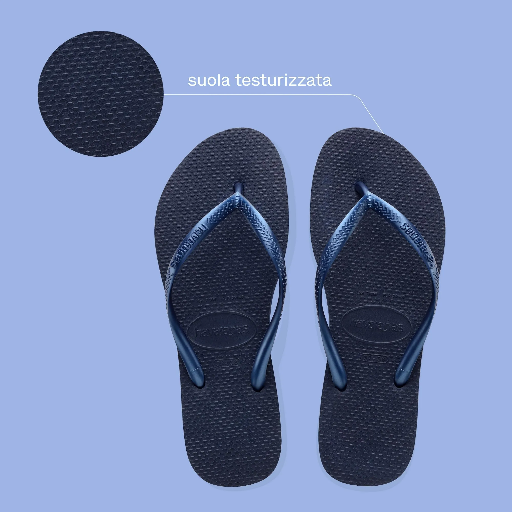 Havaianas Slim Donna Infradito Blu Navy 37/38 EU - immagine 3