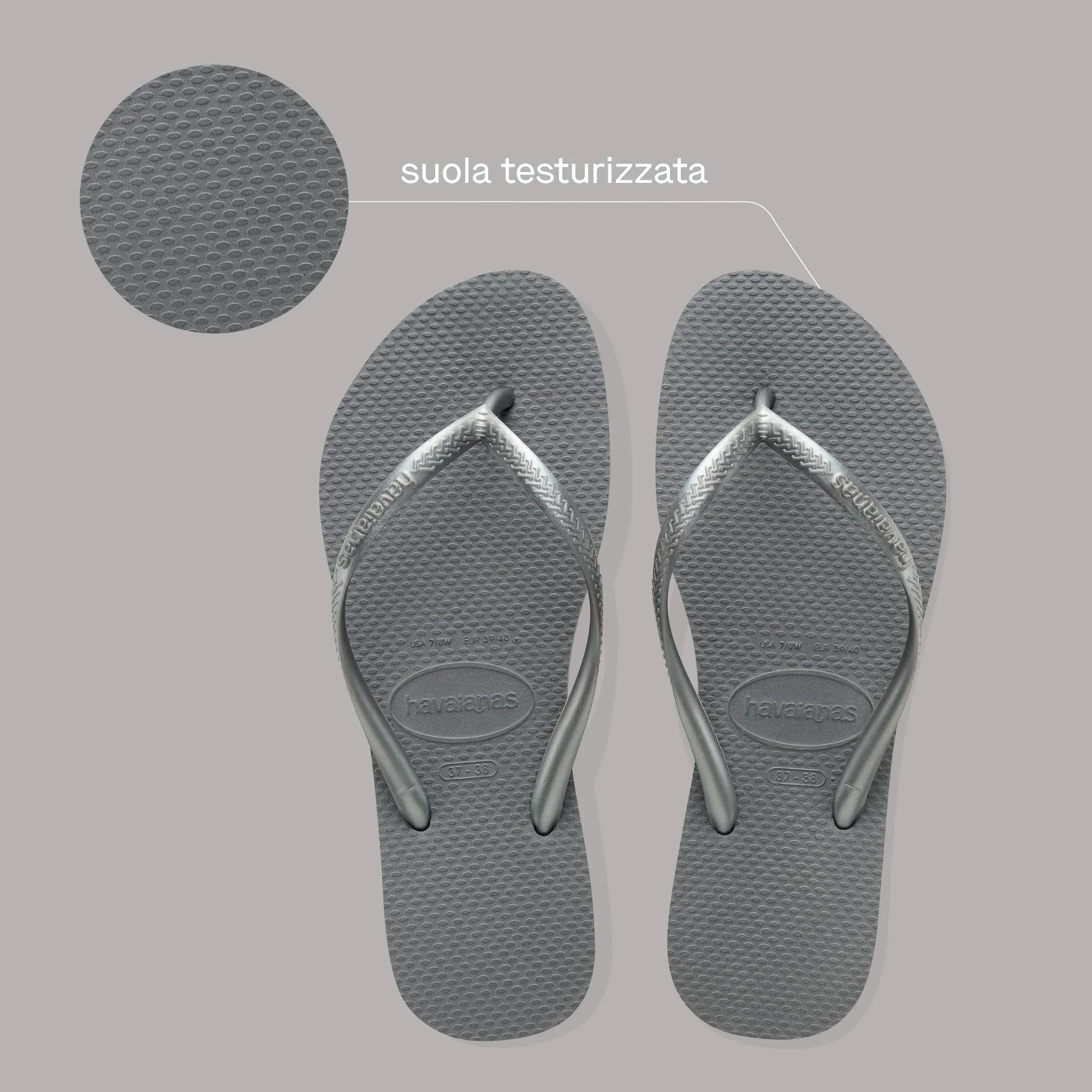 Havaianas Slim Infradito da Donna Grigio - immagine 3