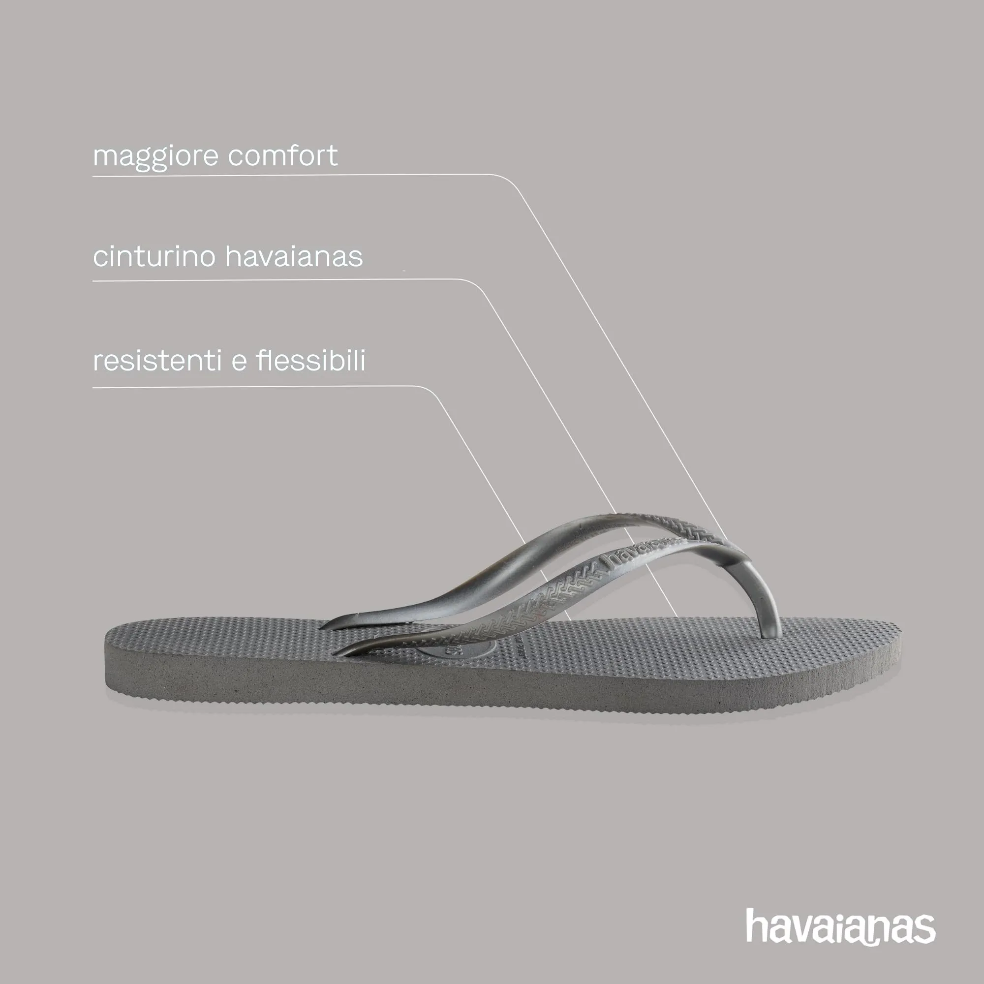 Havaianas Slim Infradito da Donna Grigio - immagine 4