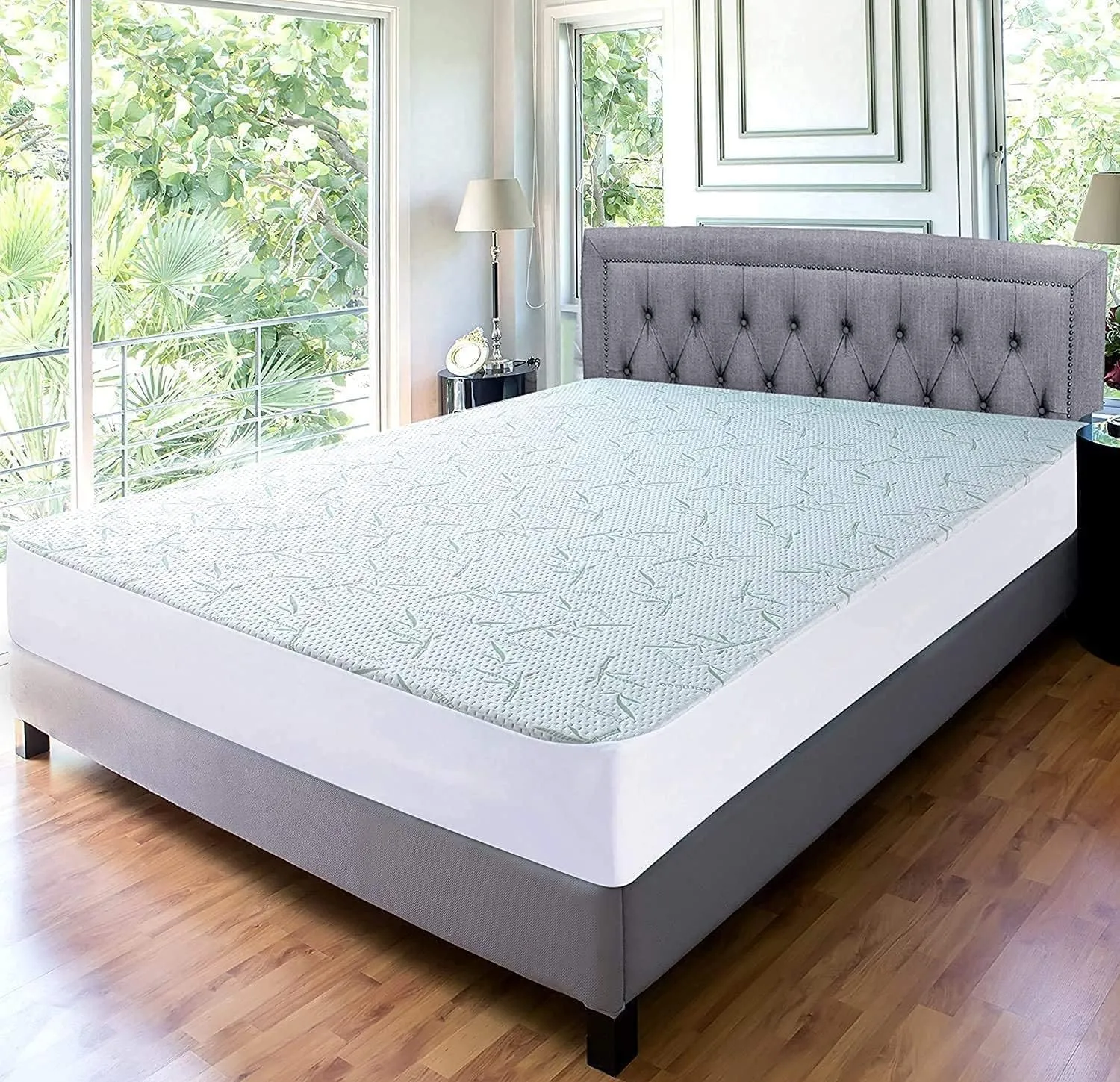 Utopia Bedding Coprimaterasso in Viscosa Impermeabile e Traspirante, 80 x 190 x 30 cm, Bianco - immagine 2