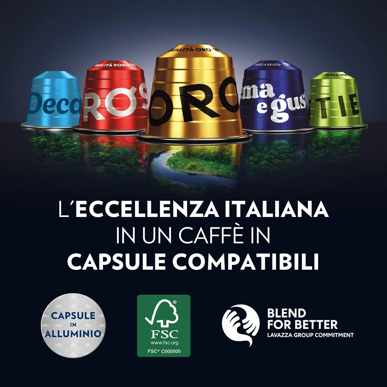 Lavazza Crema e Gusto Forte, 100 Capsule Compatibili Nespresso - immagine 3