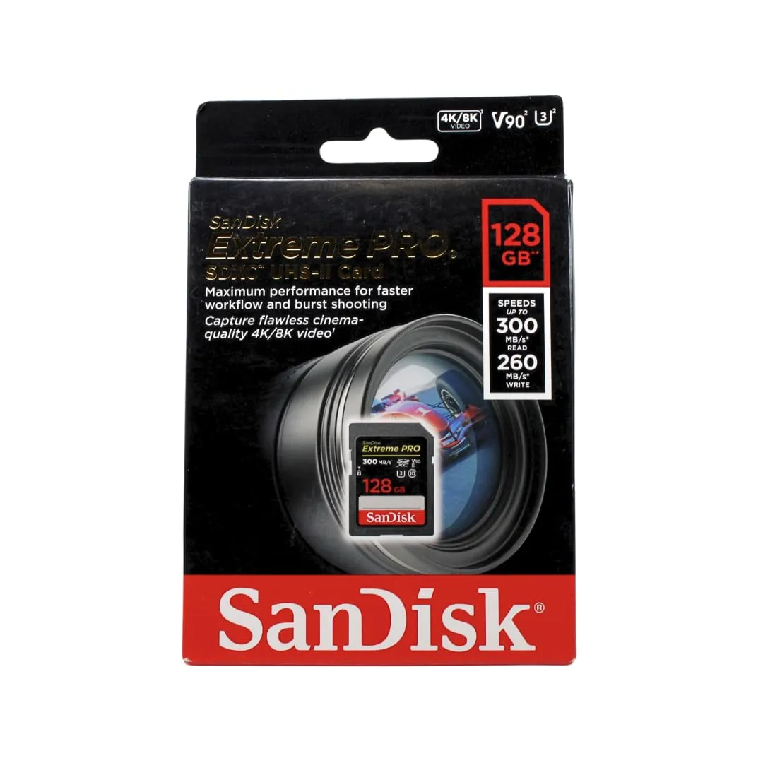 SanDisk Extreme PRO 128GB SDXC UHS-II Class 10 U3 V90 (up to 300 MB/s) - immagine 1