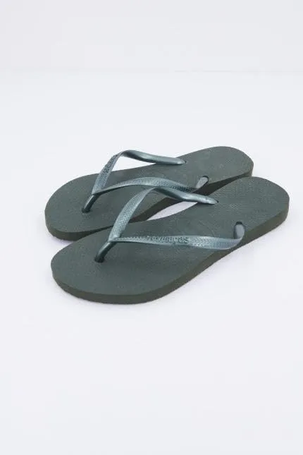 Havaianas Slim Infradito Donna, Green Olive, 39/40 EU - immagine 6