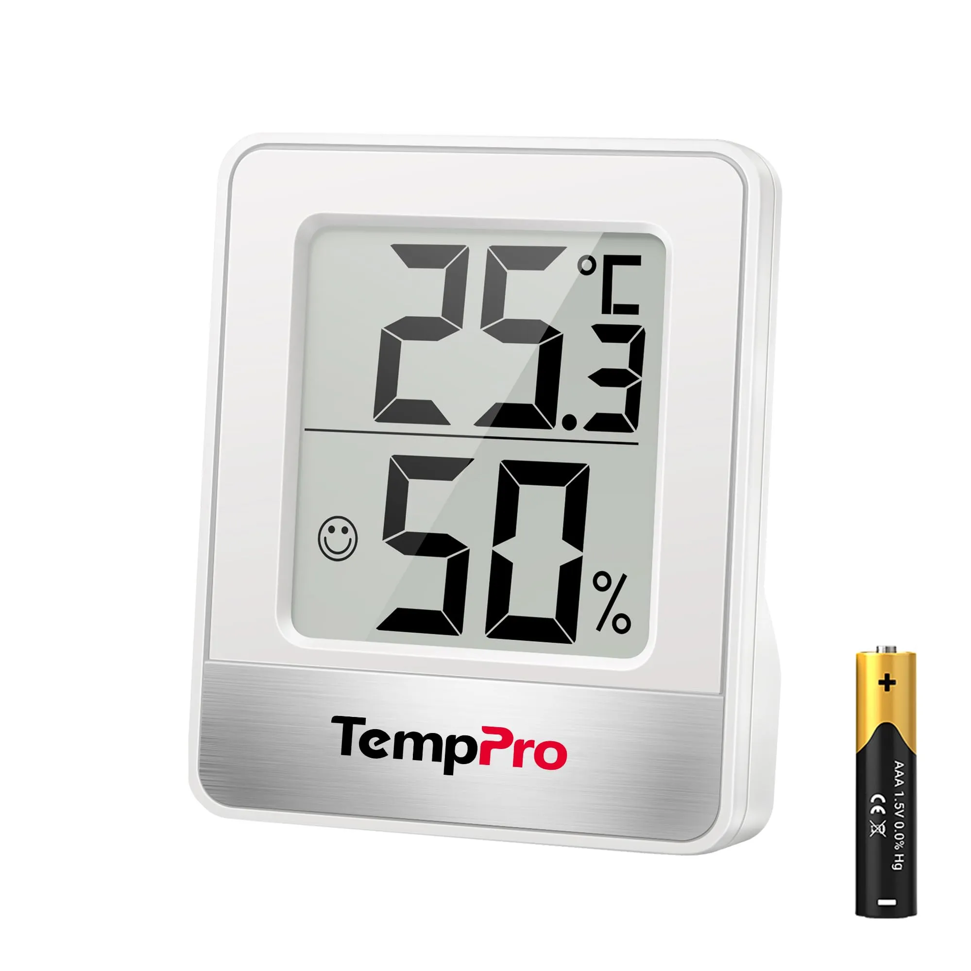 TempPro TP49 Mini Igrometro Termometro Digitale Interno, Bianco - immagine 1