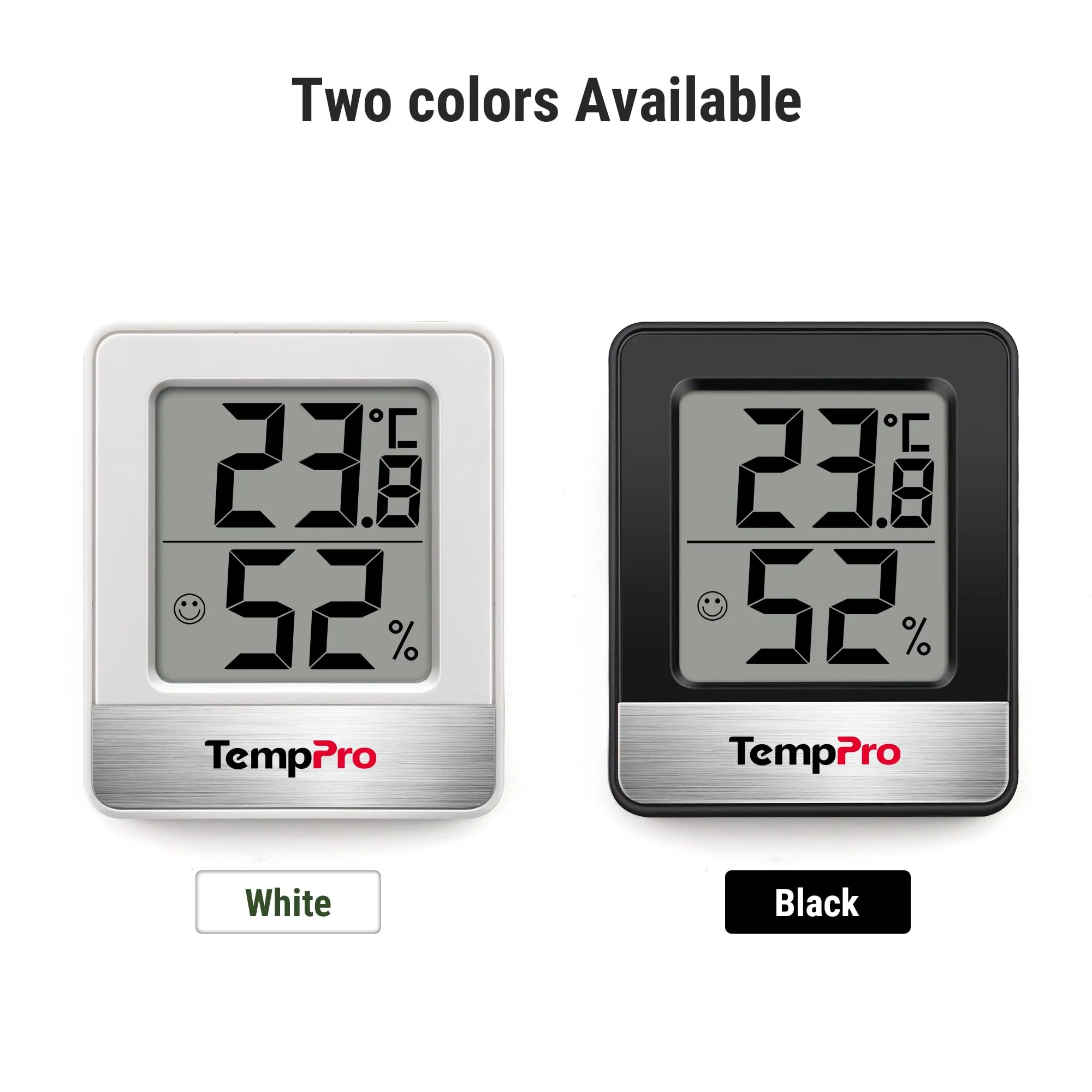 TempPro TP49 Mini Igrometro Termometro Digitale Interno, Bianco - immagine 9