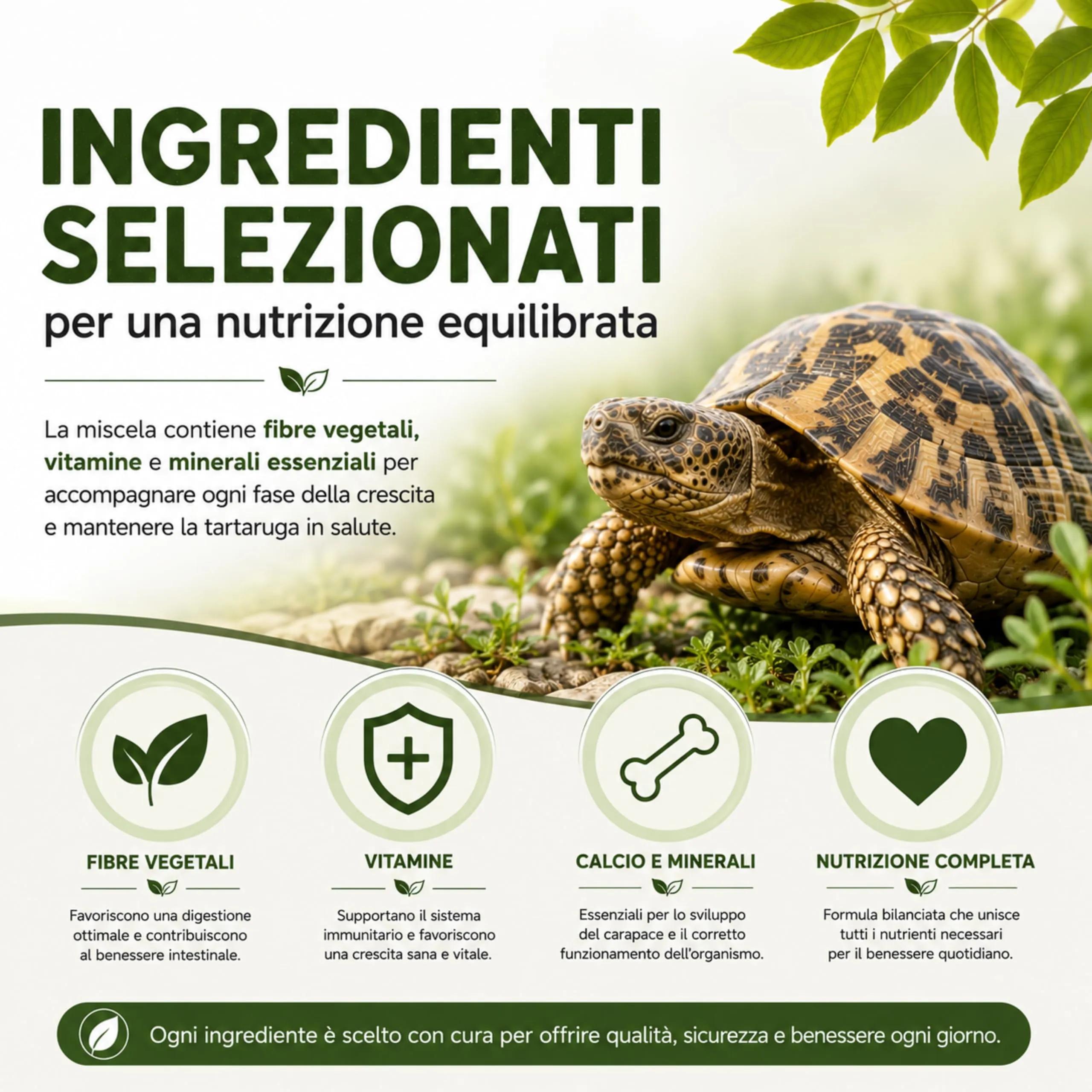 AGRI-CULTURA Mangime Completo per Tartarughe di Terra, Pellet ad Alta Digeribilità, 500g - immagine 3
