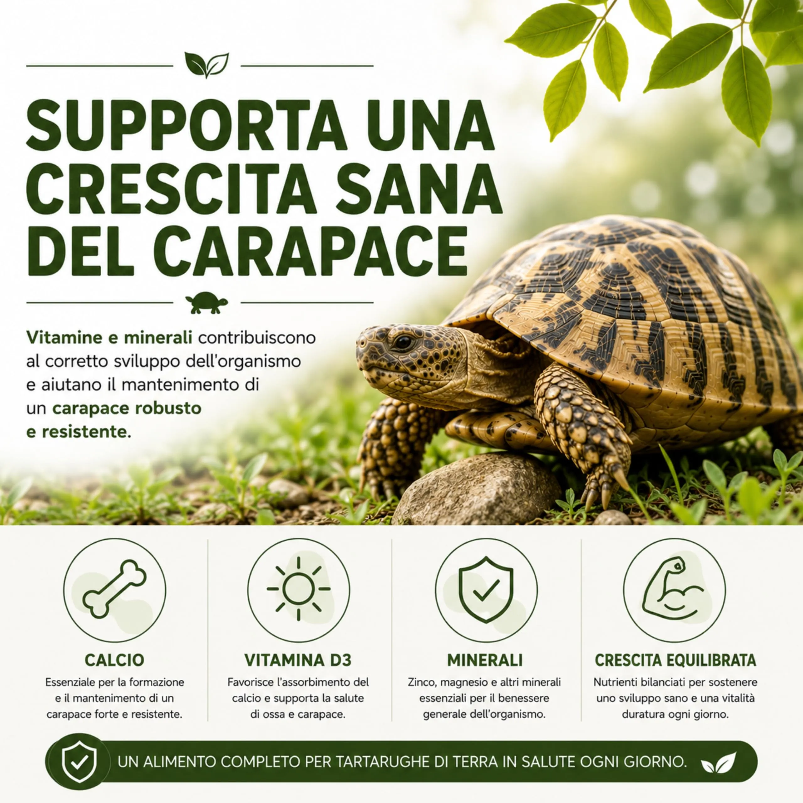 AGRI-CULTURA Mangime Completo per Tartarughe di Terra, Pellet ad Alta Digeribilità, 500g - immagine 5