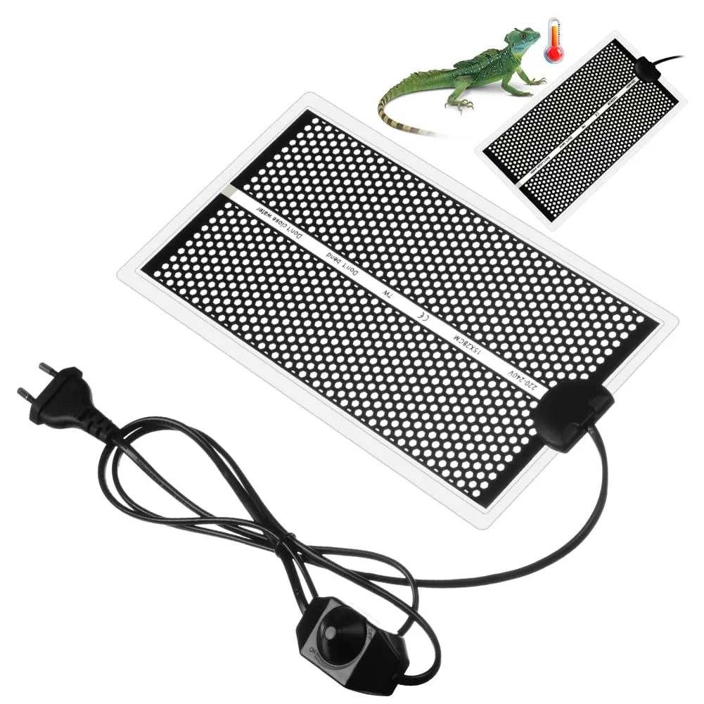 Adiwo Tappetino Riscaldante per Rettili, 7W, 15 x 28 cm, Temperatura Regolabile - immagine 1
