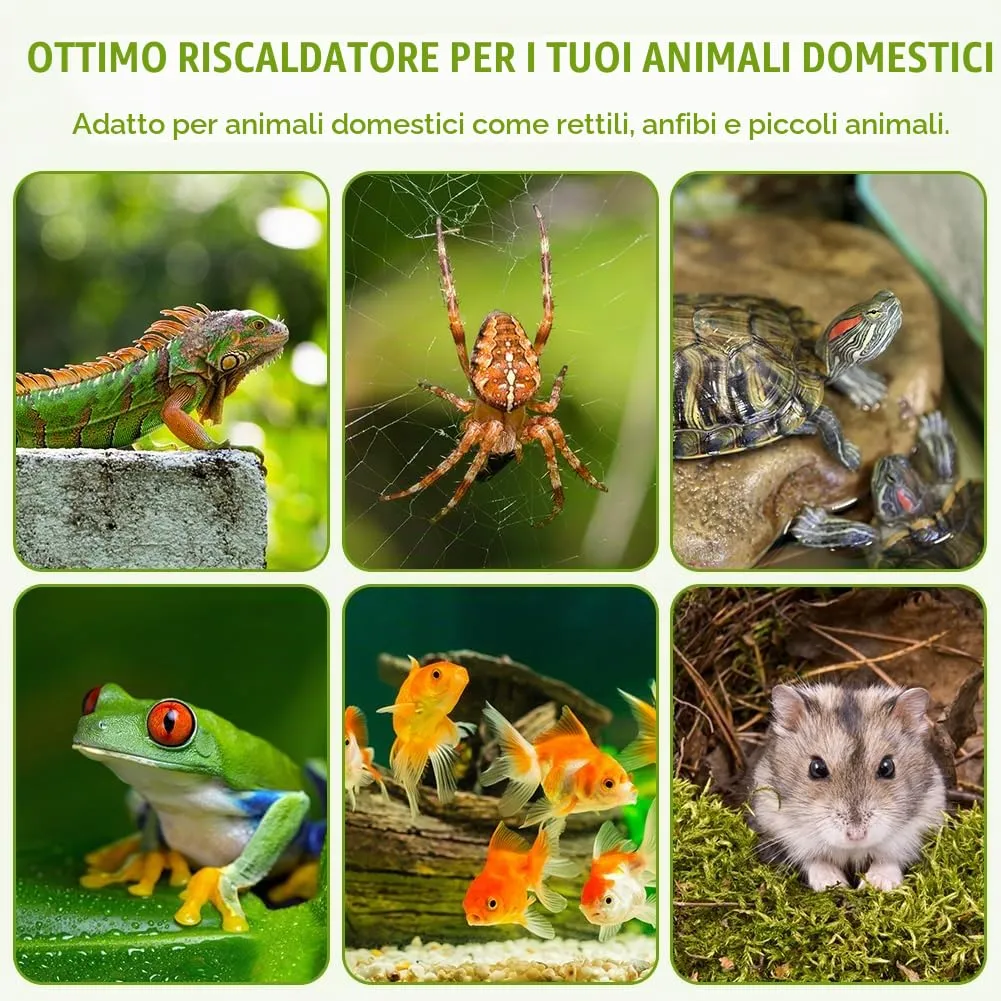 Adiwo Tappetino Riscaldante per Rettili, 7W, 15 x 28 cm, Temperatura Regolabile - immagine 7