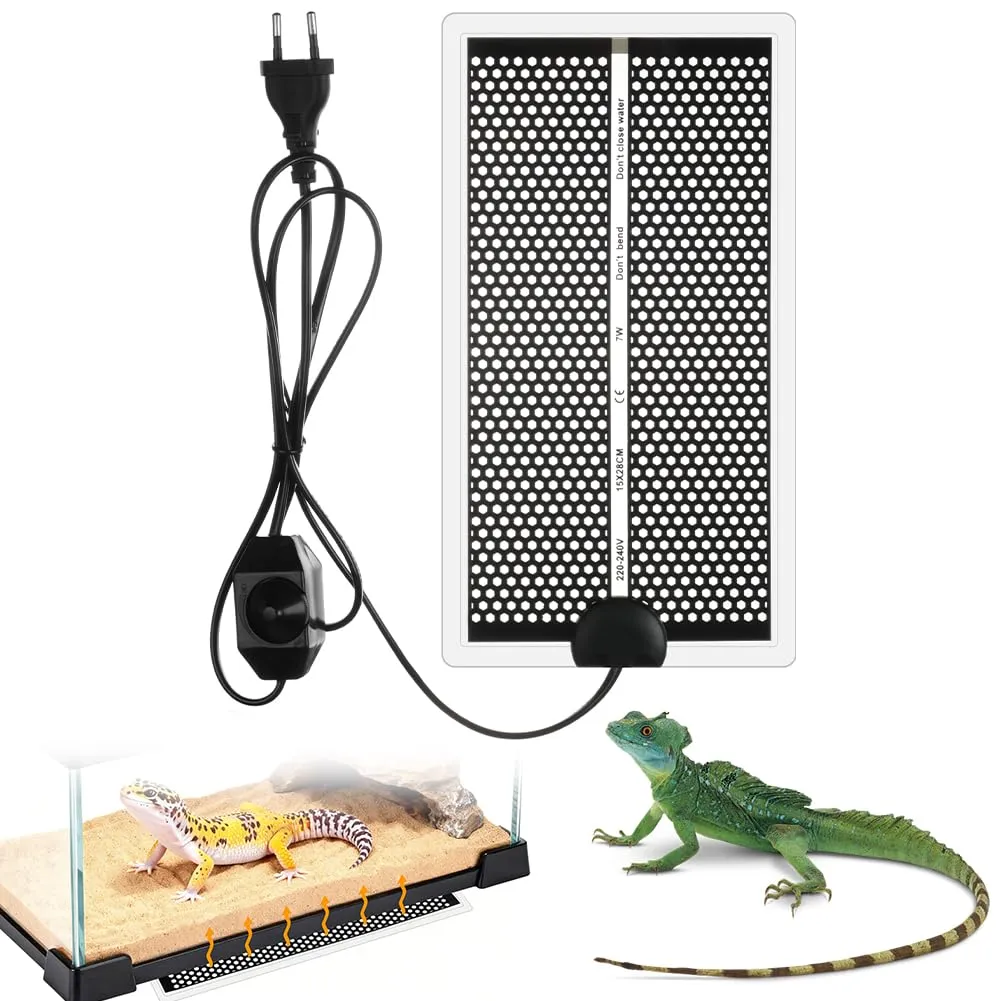 Adiwo Tappetino Riscaldante per Rettili, 7W, 15 x 28 cm, Temperatura Regolabile - immagine 8