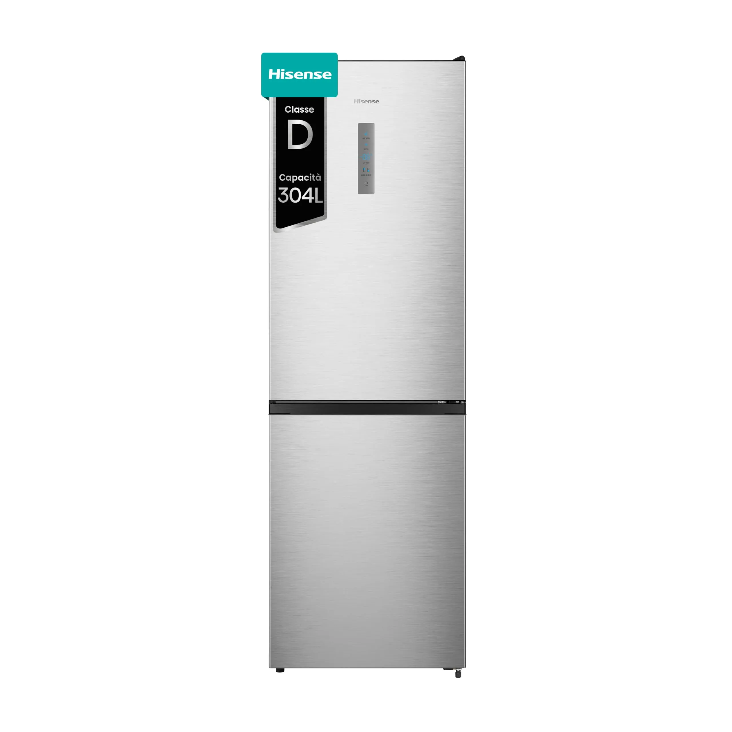 Hisense RB390N4CCD1 Frigorifero Combinato Total No Frost Inox Classe D 304L - immagine 1