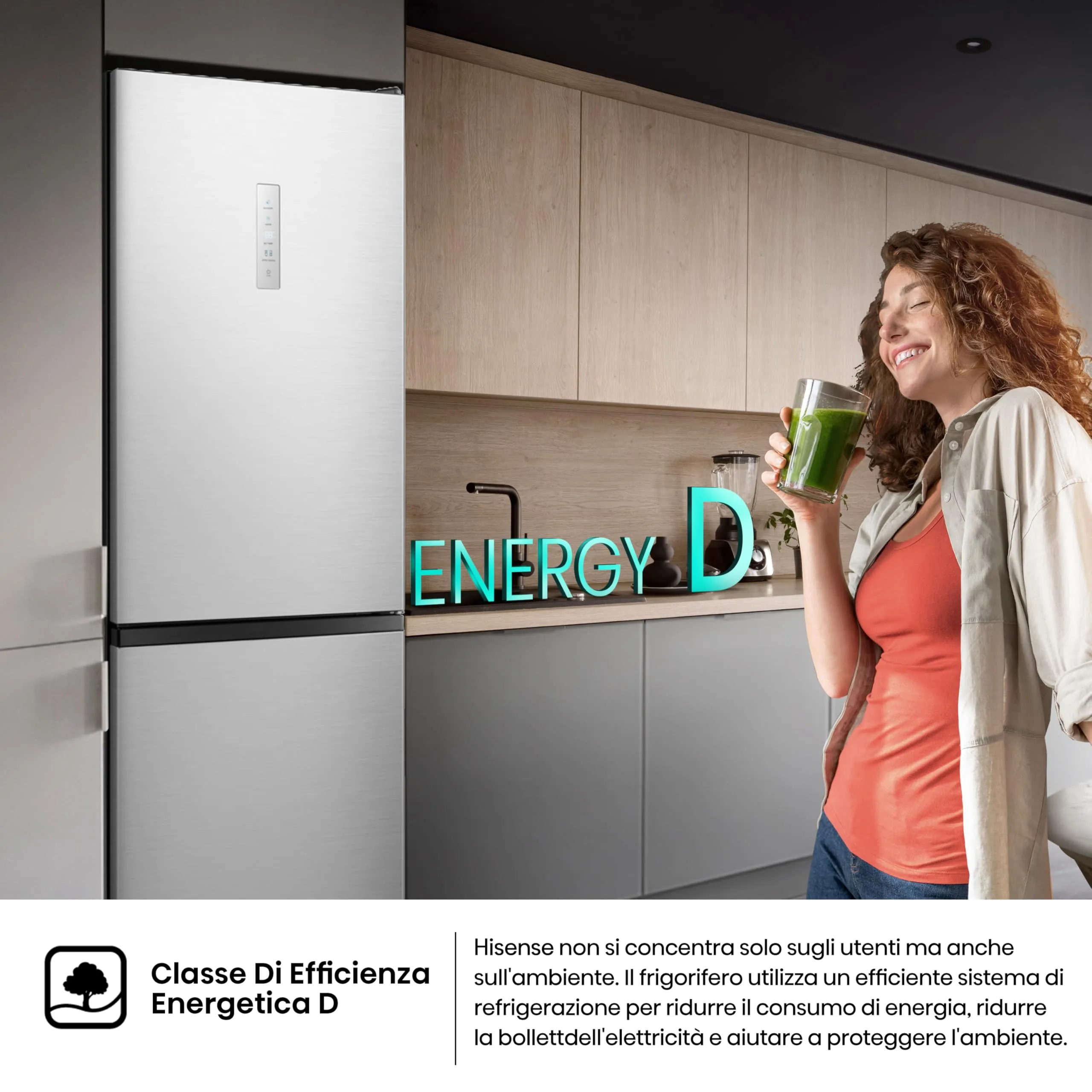 Hisense RB390N4CCD1 Frigorifero Combinato Total No Frost Inox Classe D 304L - immagine 4