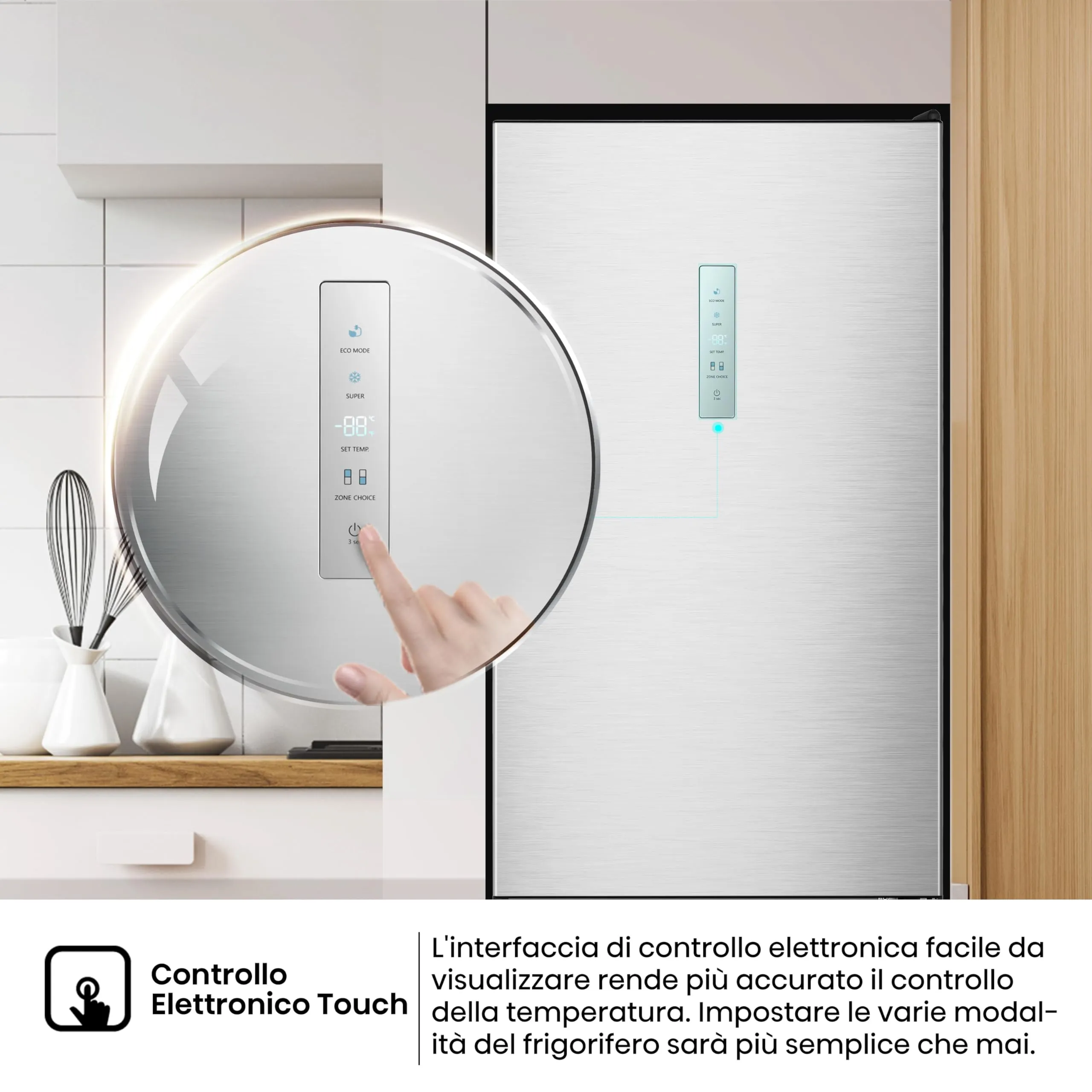 Hisense RB390N4CCD1 Frigorifero Combinato Total No Frost Inox Classe D 304L - immagine 7