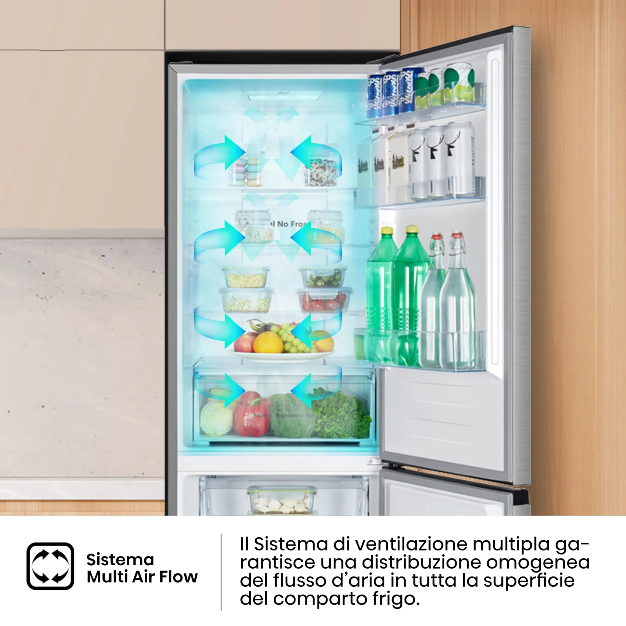 Hisense RB390N4CCD1 Frigorifero Combinato Total No Frost Inox Classe D 304L - immagine 8