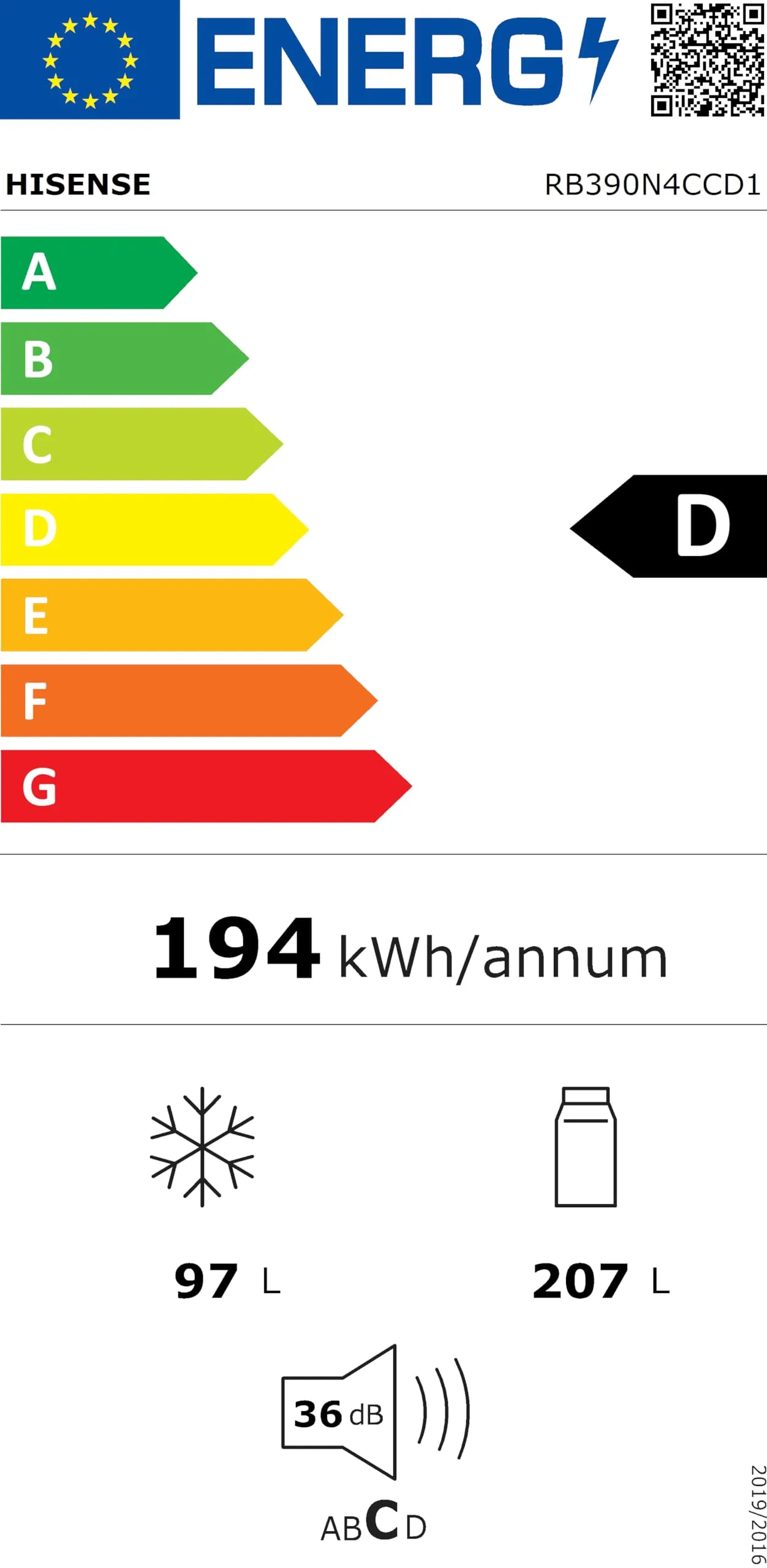 Hisense RB390N4CCD1 Frigorifero Combinato Total No Frost Inox Classe D 304L - immagine 13