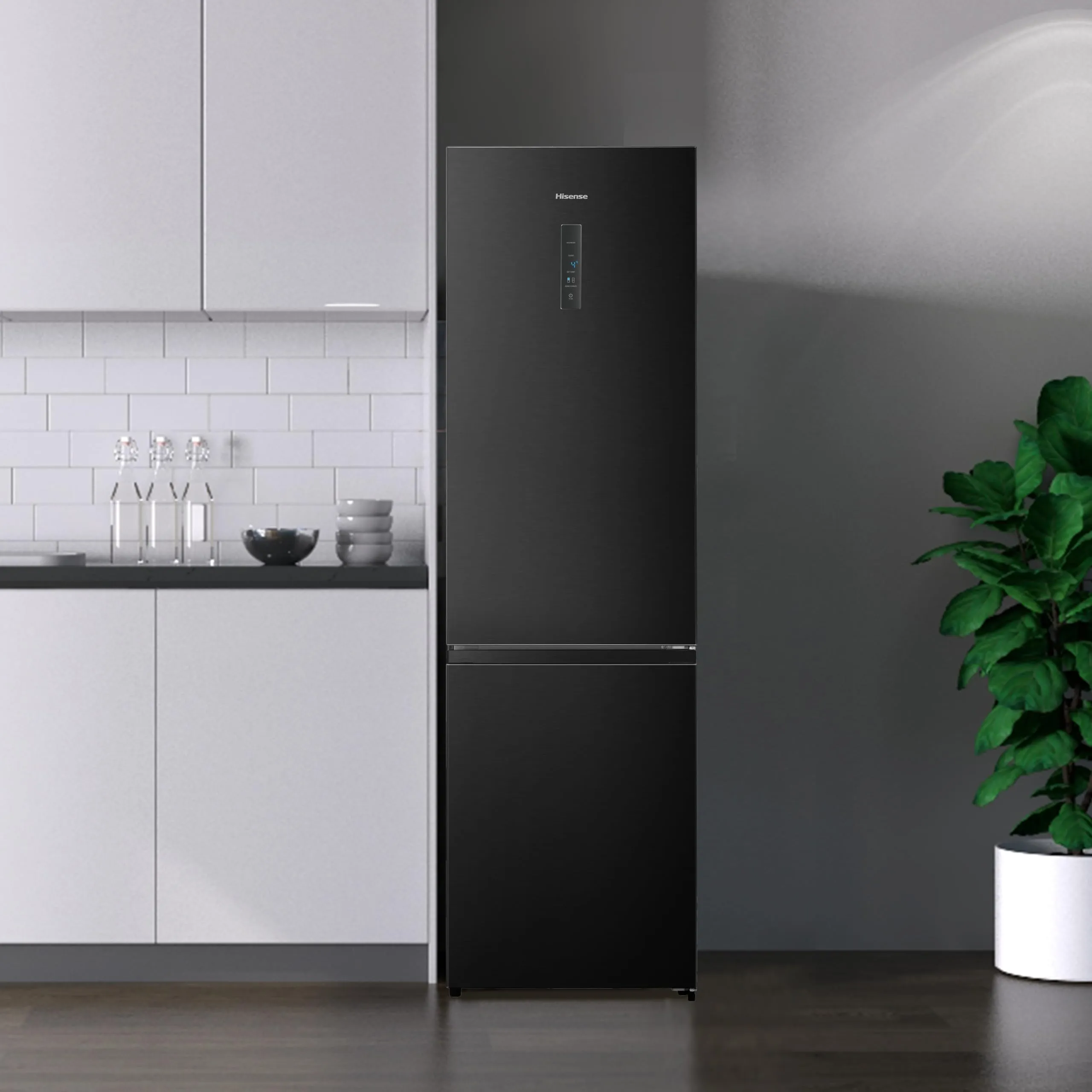 Hisense RB440N4AFD Frigorifero Combinato Total No Frost, Nero, Classe D, 336L, 36dB, Porta reversibile, Motore Inverter - immagine 11