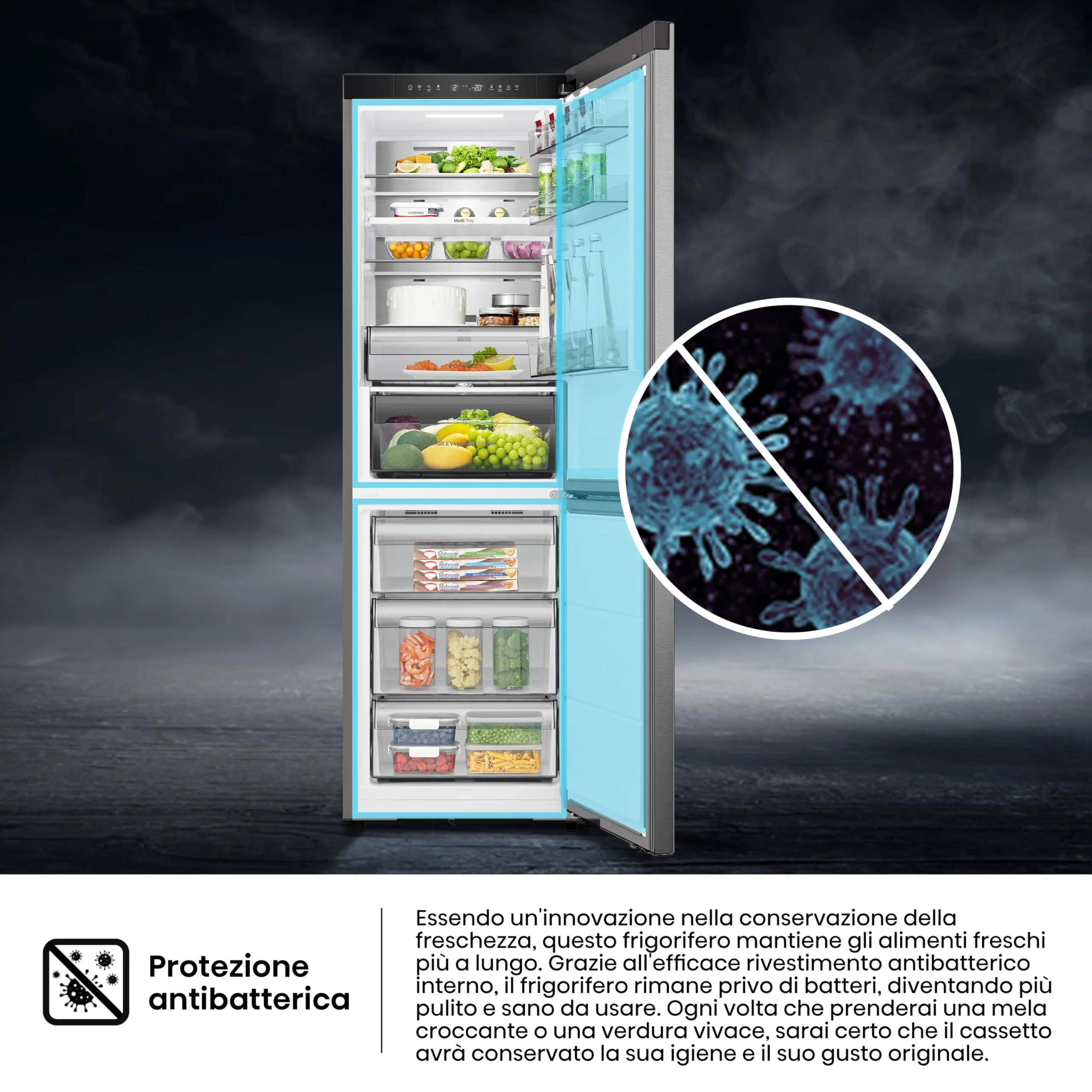 Hisense RB3K330SAIC Frigorifero Combinato Total No Frost 330 Litri Classe C Inox - immagine 7