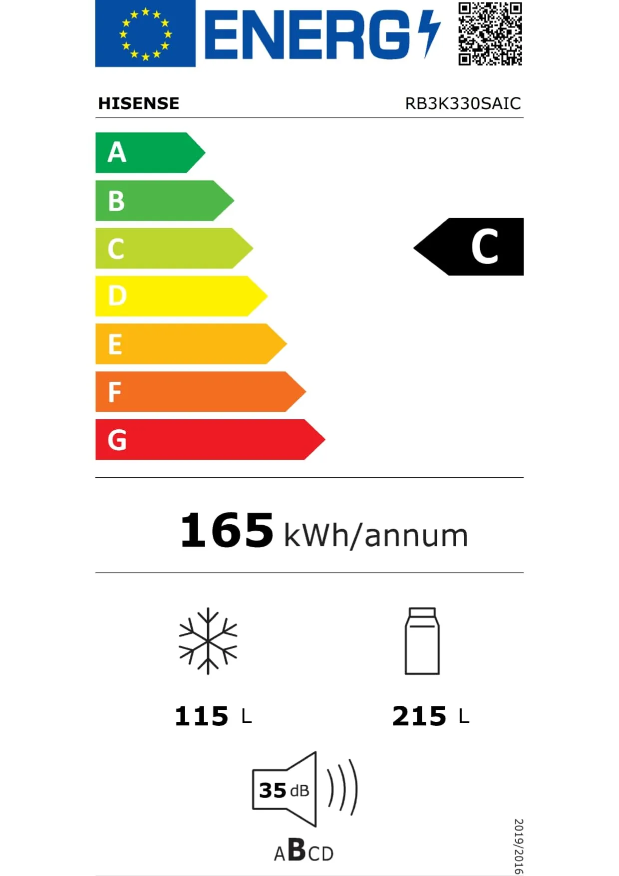 Hisense RB3K330SAIC Frigorifero Combinato Total No Frost 330 Litri Classe C Inox - immagine 11