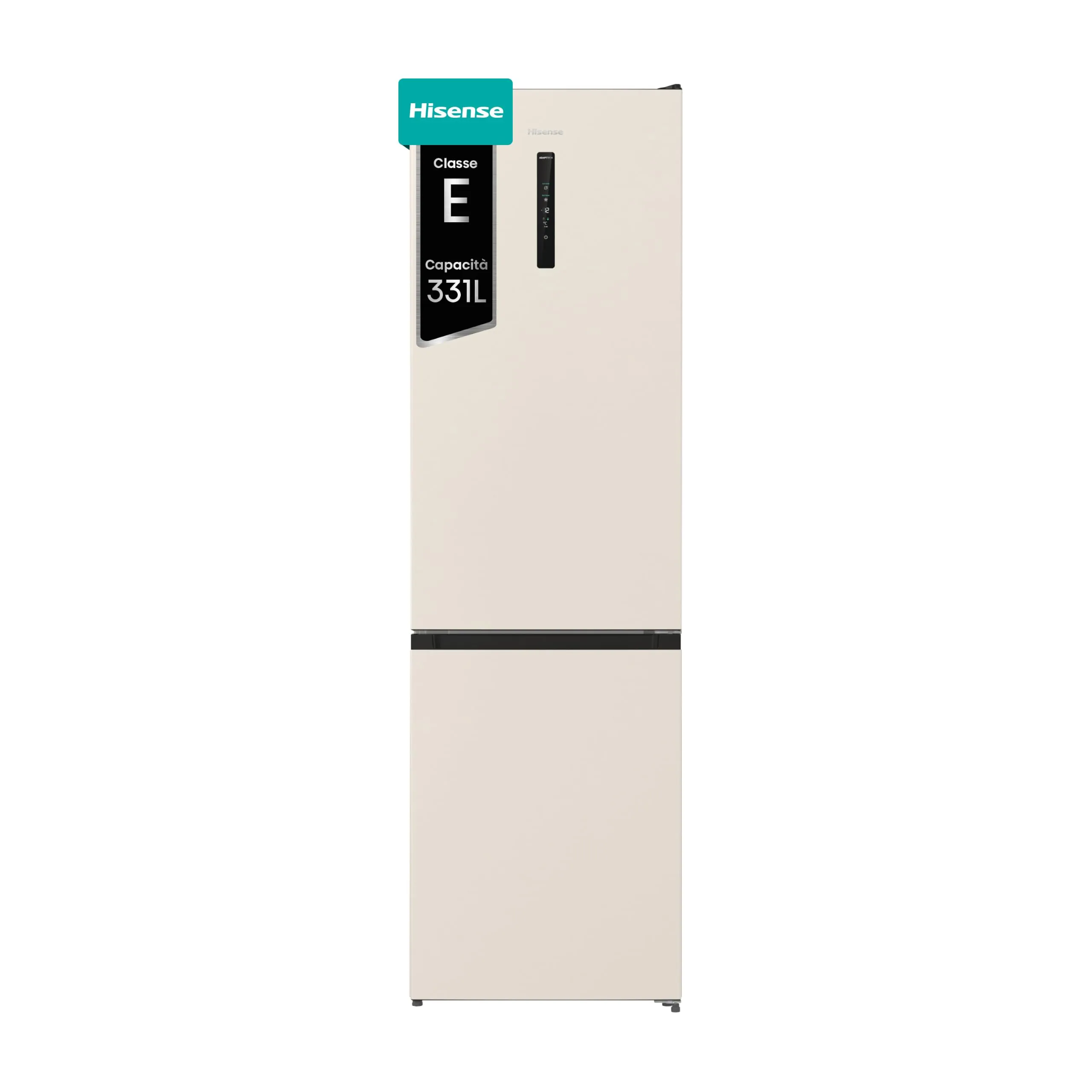 Hisense RB434N4CRE Frigorifero Combinato Total No Frost, Beige, 200x60cm, Classe E, 331 Litri - immagine 1