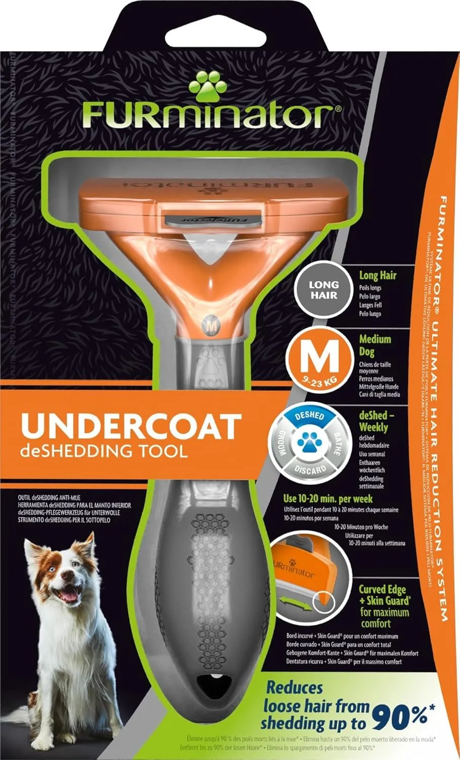FURminator deShedding Tool per Cani Taglia M Pelo Lungo - immagine 2