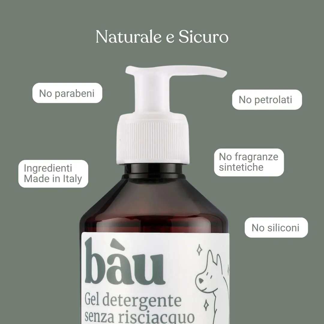 Bau Shampoo Secco per Cani, Gel Detergente Senza Risciacquo con Aloe Vera, 250 ml - immagine 6