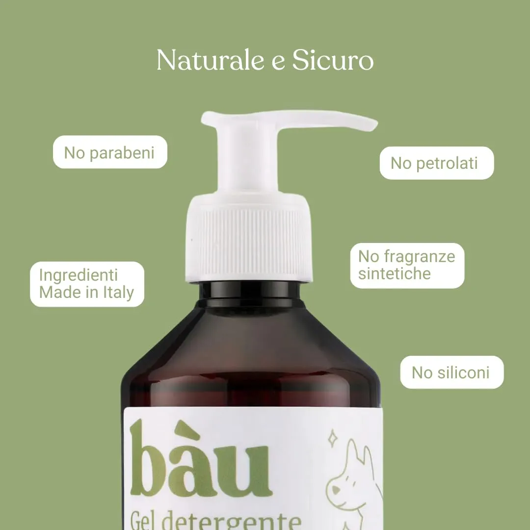 Bau Shampoo Secco per Cani, Gel Detergente Senza Risciacquo con Aloe Vera, Mela, 250 ml - immagine 6