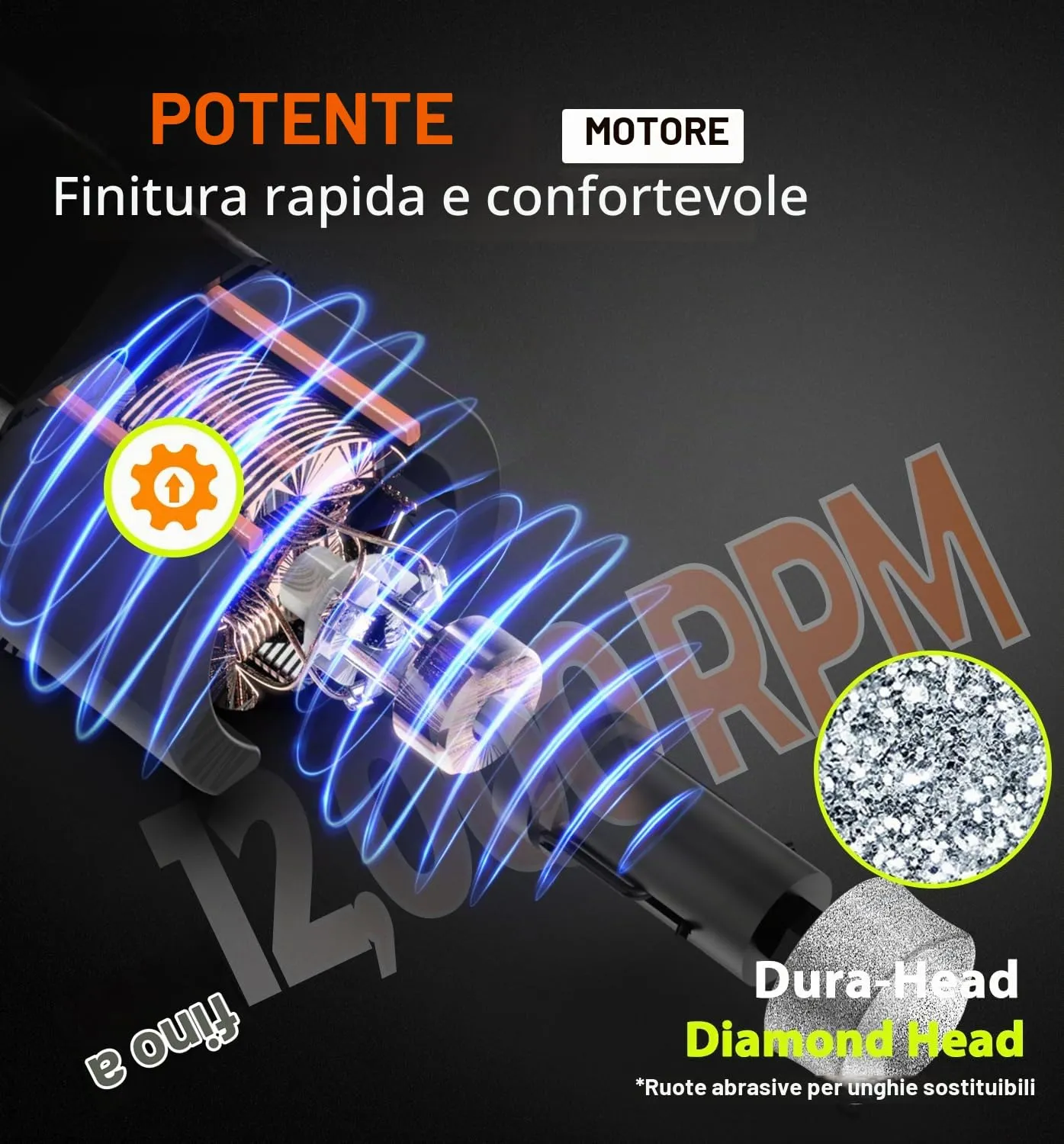 IREDOON Smerigliatrice per Unghie per Cani, 3 Marce, 4 Luci LED, Viola - immagine 5