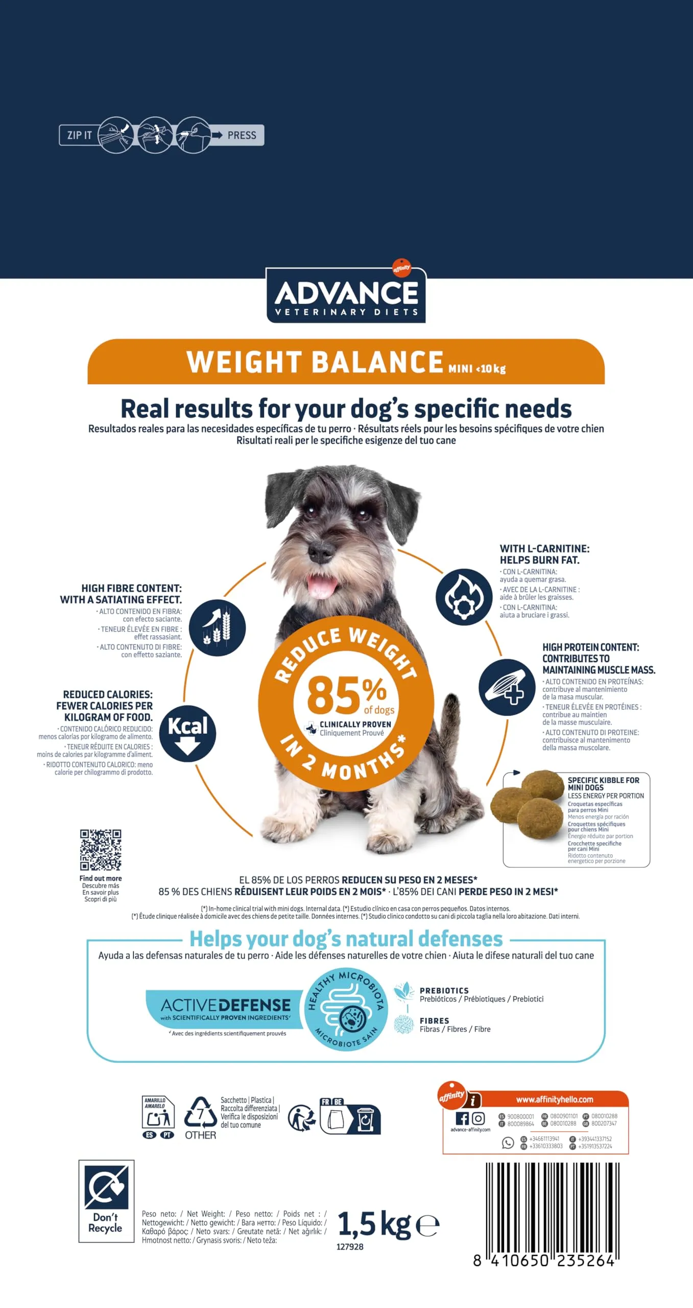 Affinity Advance Veterinary Diets Weight Balance Mini Dog Food, 3kg - immagine 4