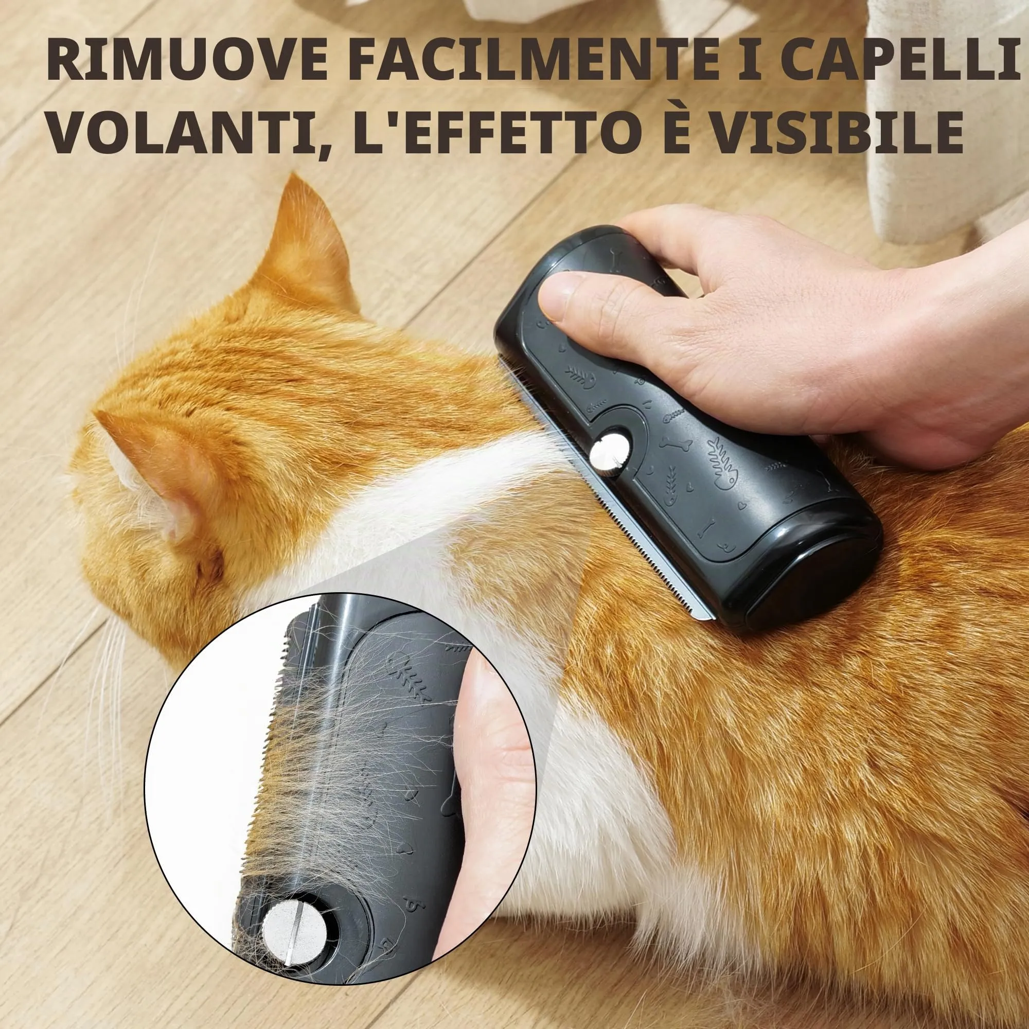 PetPog Slanatore per Gatti e Cani, Pelo Corto e Medio, Nero - immagine 3