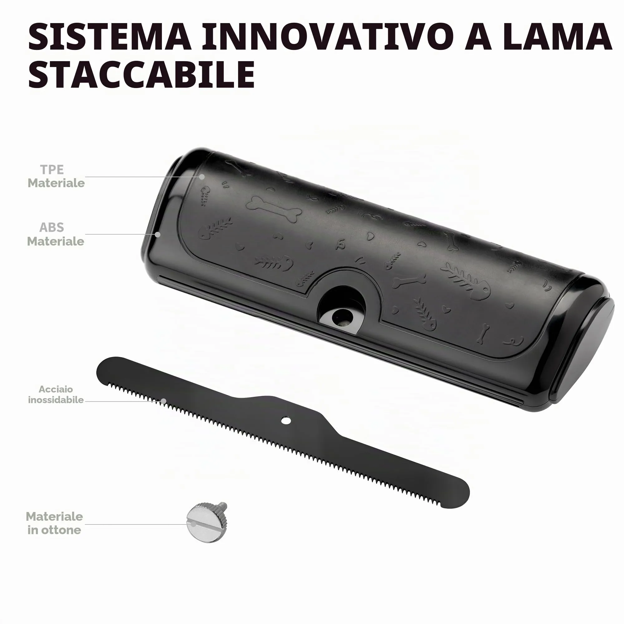 PetPog Slanatore per Gatti e Cani, Pelo Corto e Medio, Nero - immagine 7