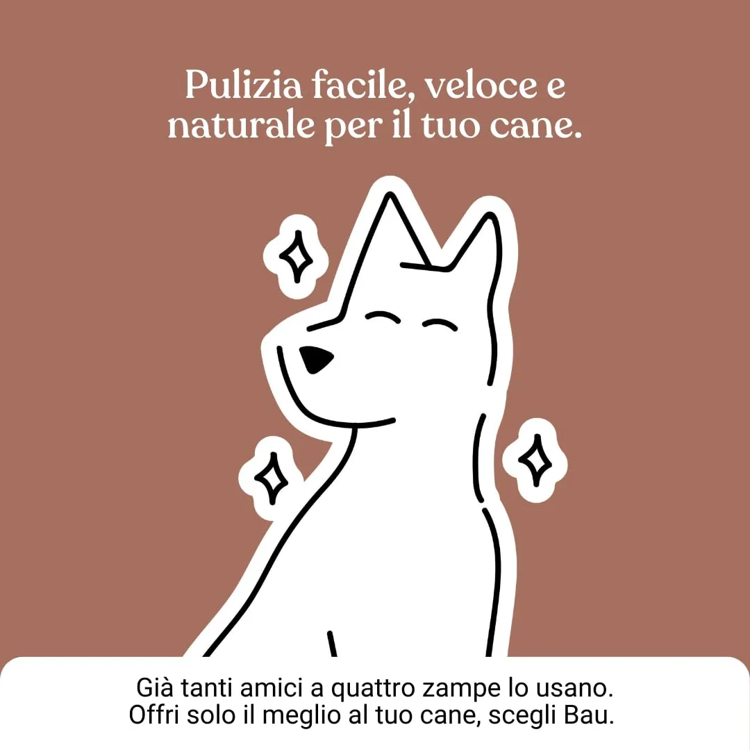 Bau Shampoo Secco per Cani, Gel Detergente Senza Risciacquo con Aloe Vera e Argan, 250 ml - immagine 10