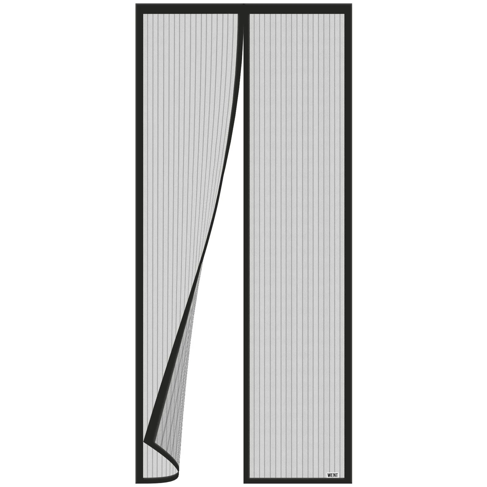 WENT Zanzariera Magnetica per Porte, 165x165 cm, Nero - immagine 1