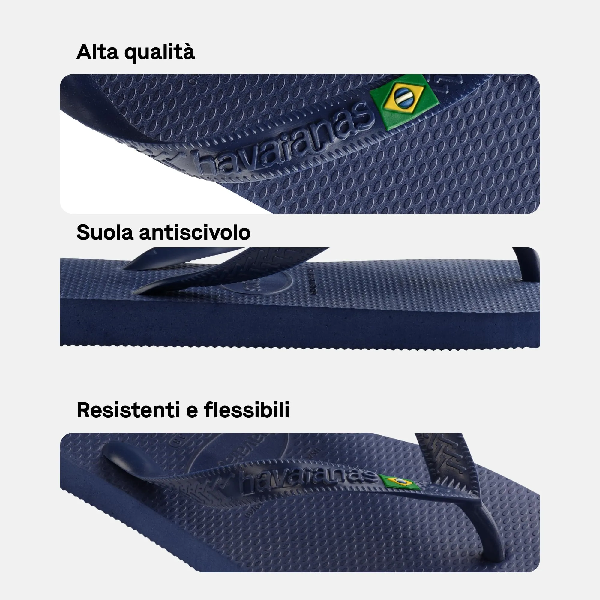 Havaianas Top Brasil Unisex Flip Flops Navy Blue 35 EU - immagine 6