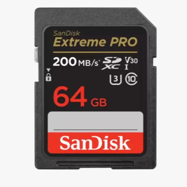 SanDisk Extreme PRO 64GB SDXC UHS-I Class 10 U3 V30 (up to 200 MB/s) - immagine 1