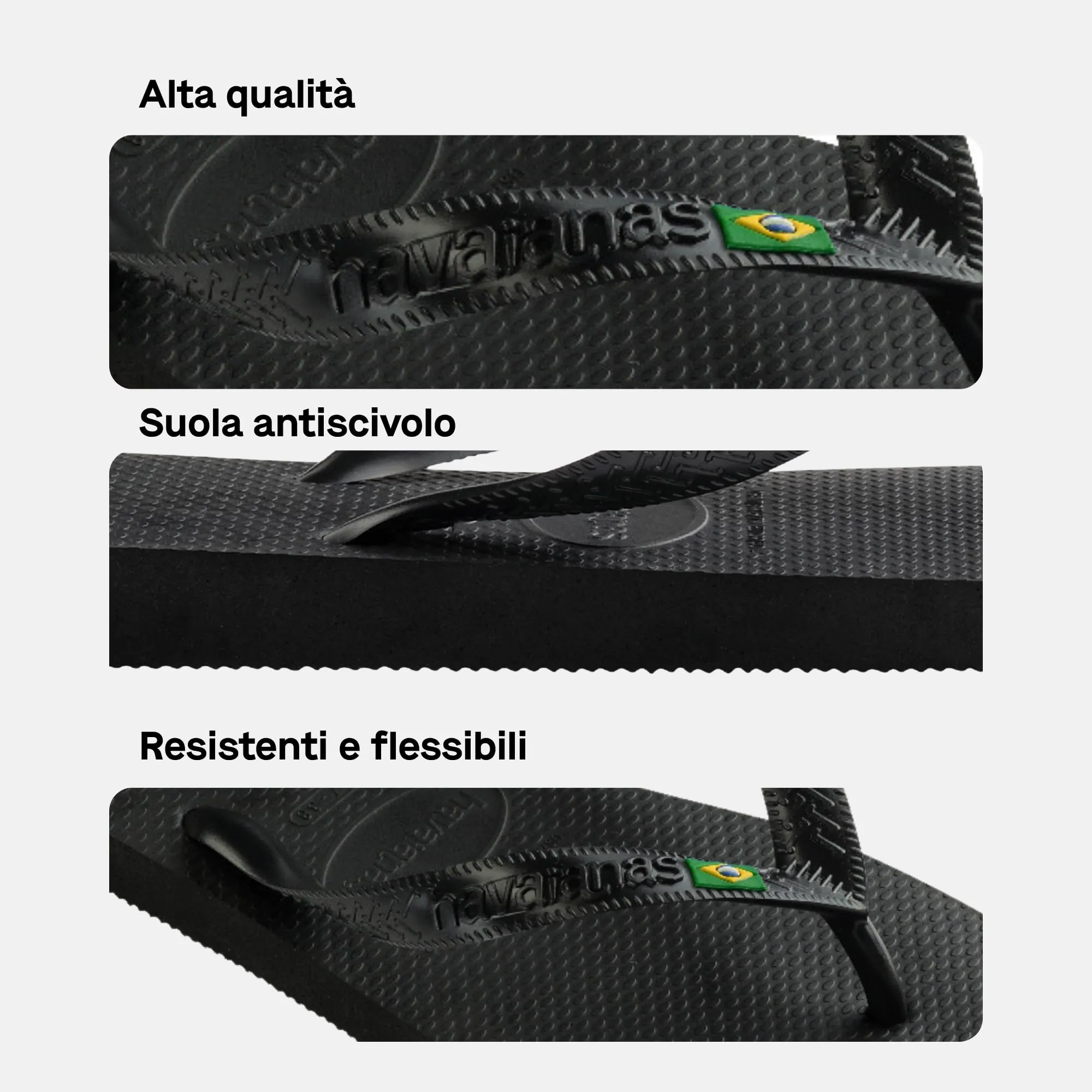 Havaianas Top Brasil Unisex Flip Flops Black 39 EU - immagine 6