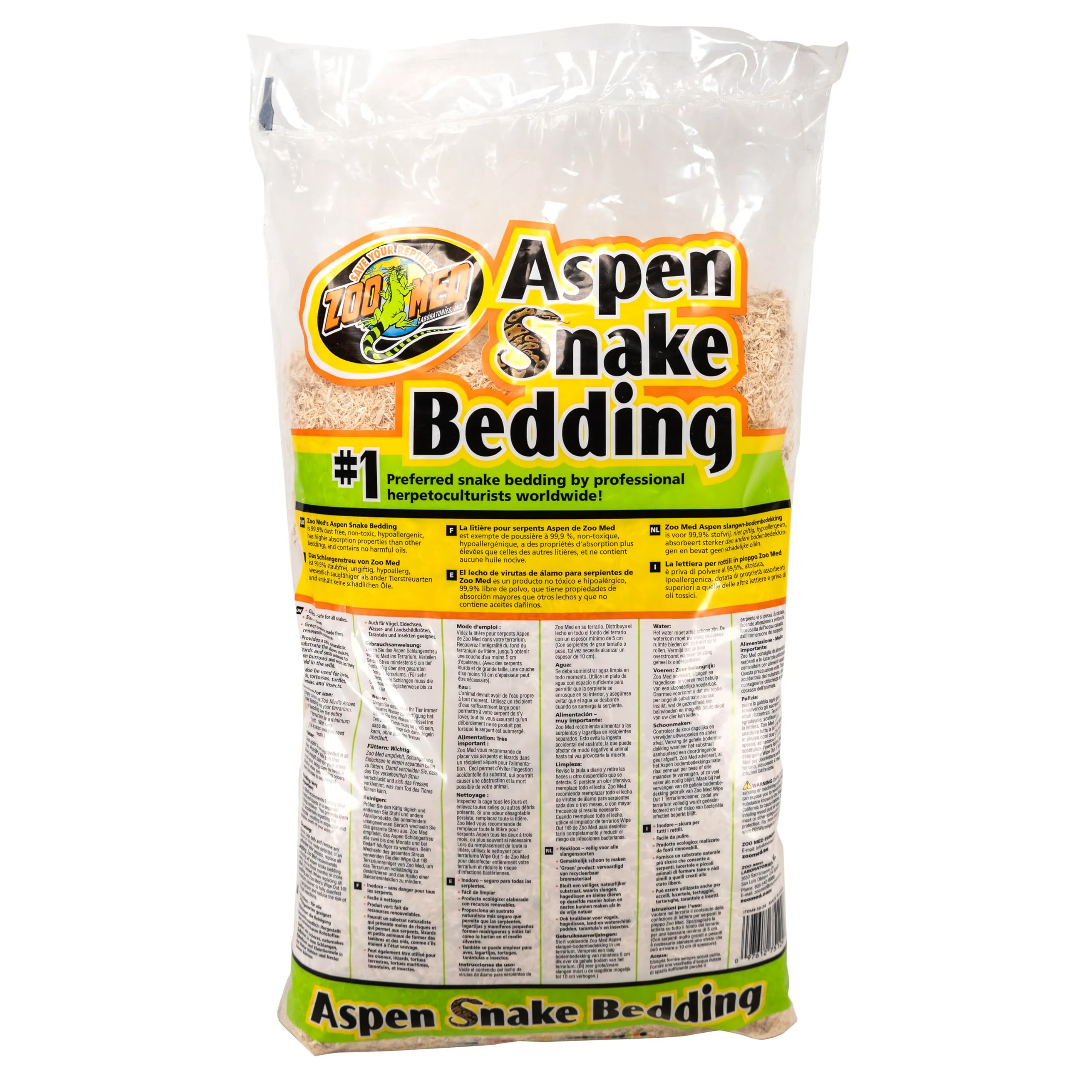 Zoo Med Aspen Snake Lettiera per Rettili, 26,4 L - immagine 2