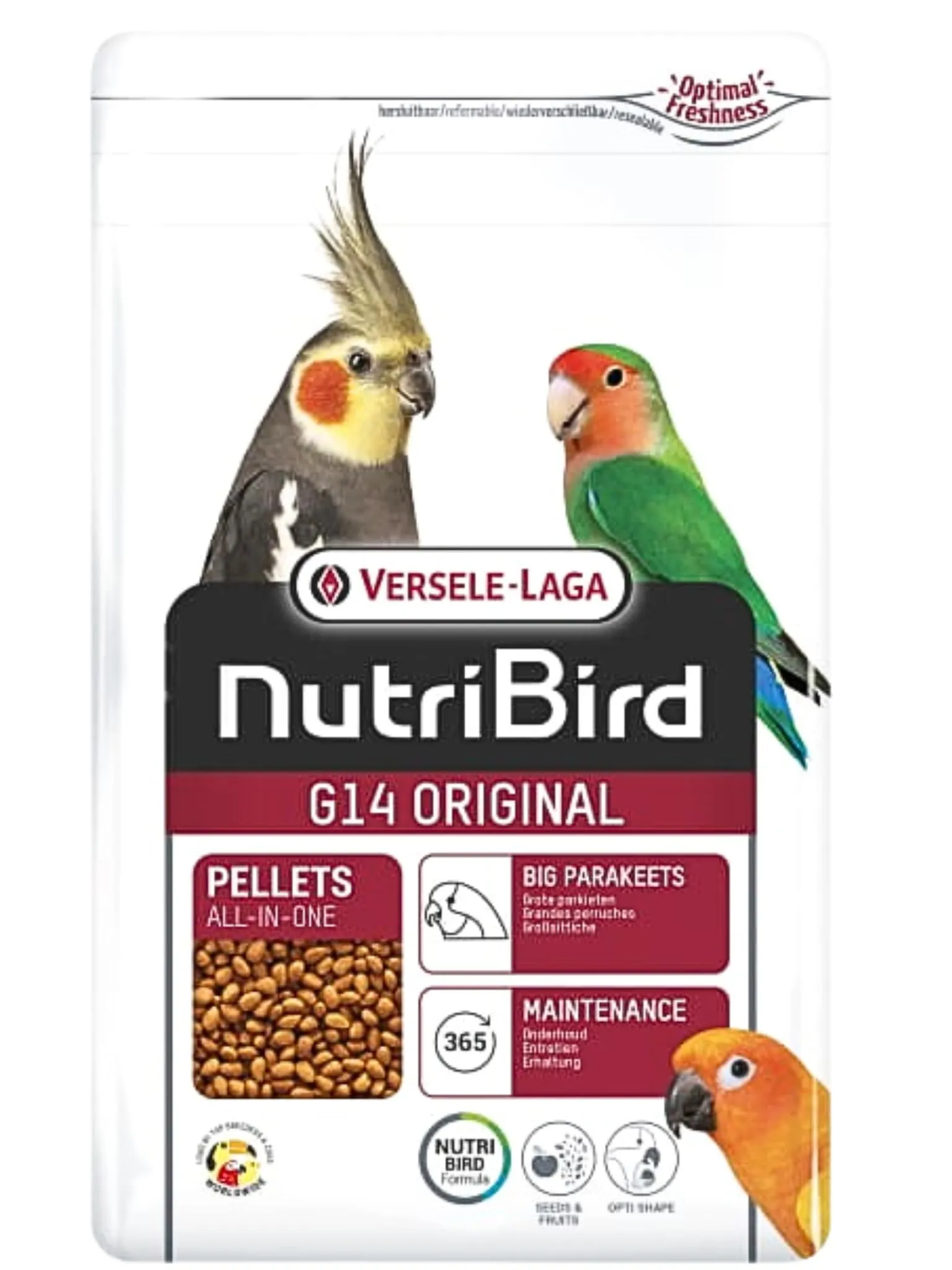Versele-Laga NutriBird G14 Original Pellets for Large Parrots, 1 kg - immagine 1