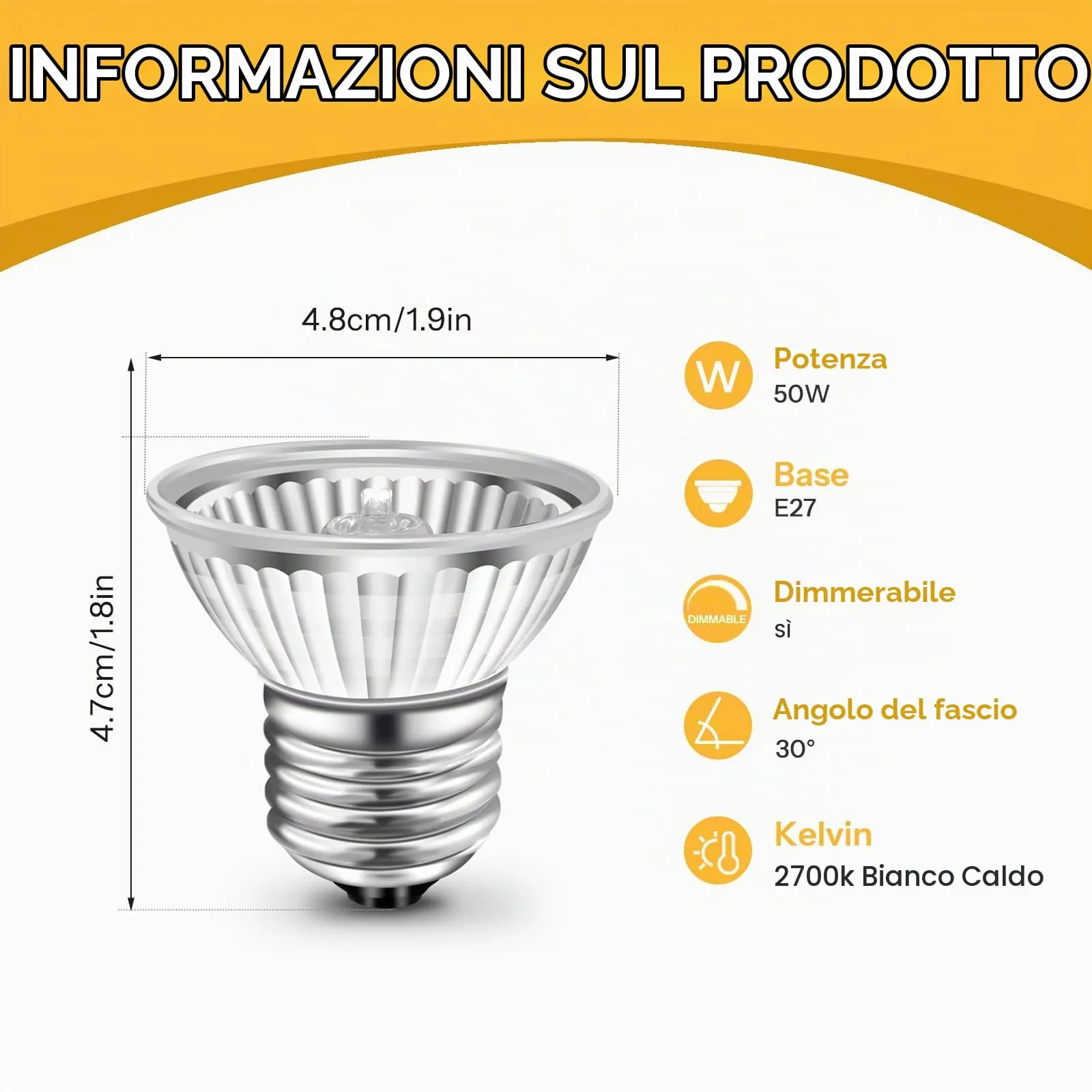 Caldarax Lampadina di Riscaldamento per Rettili UVA UVB E27 50W, 2 pezzi - immagine 2
